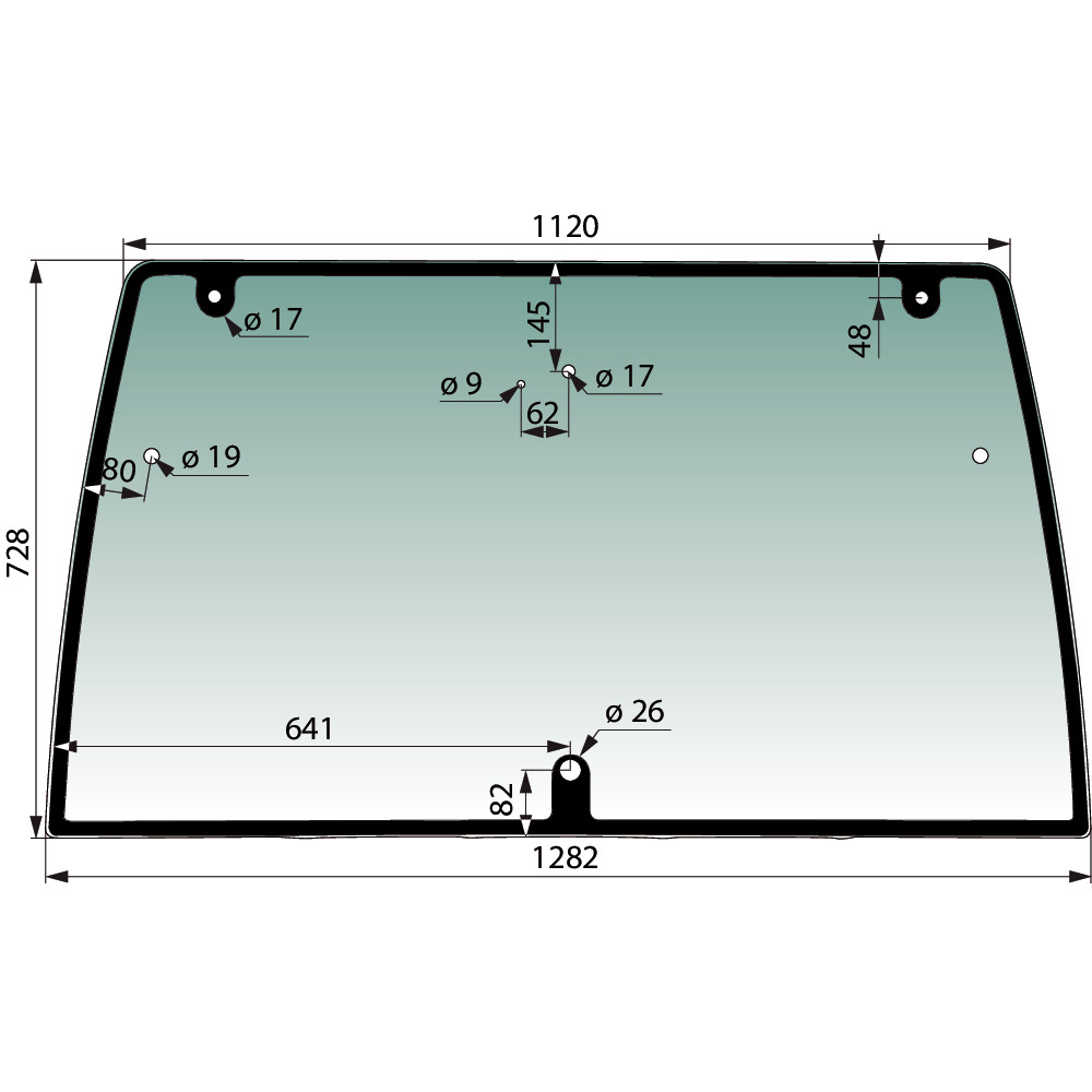 Heckscheibe Lindner Geotrac Serie 4