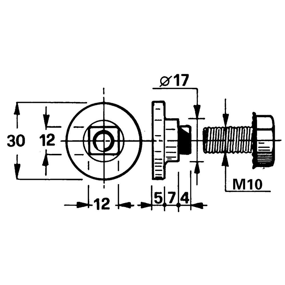 Blade bolt suitable for FELLA