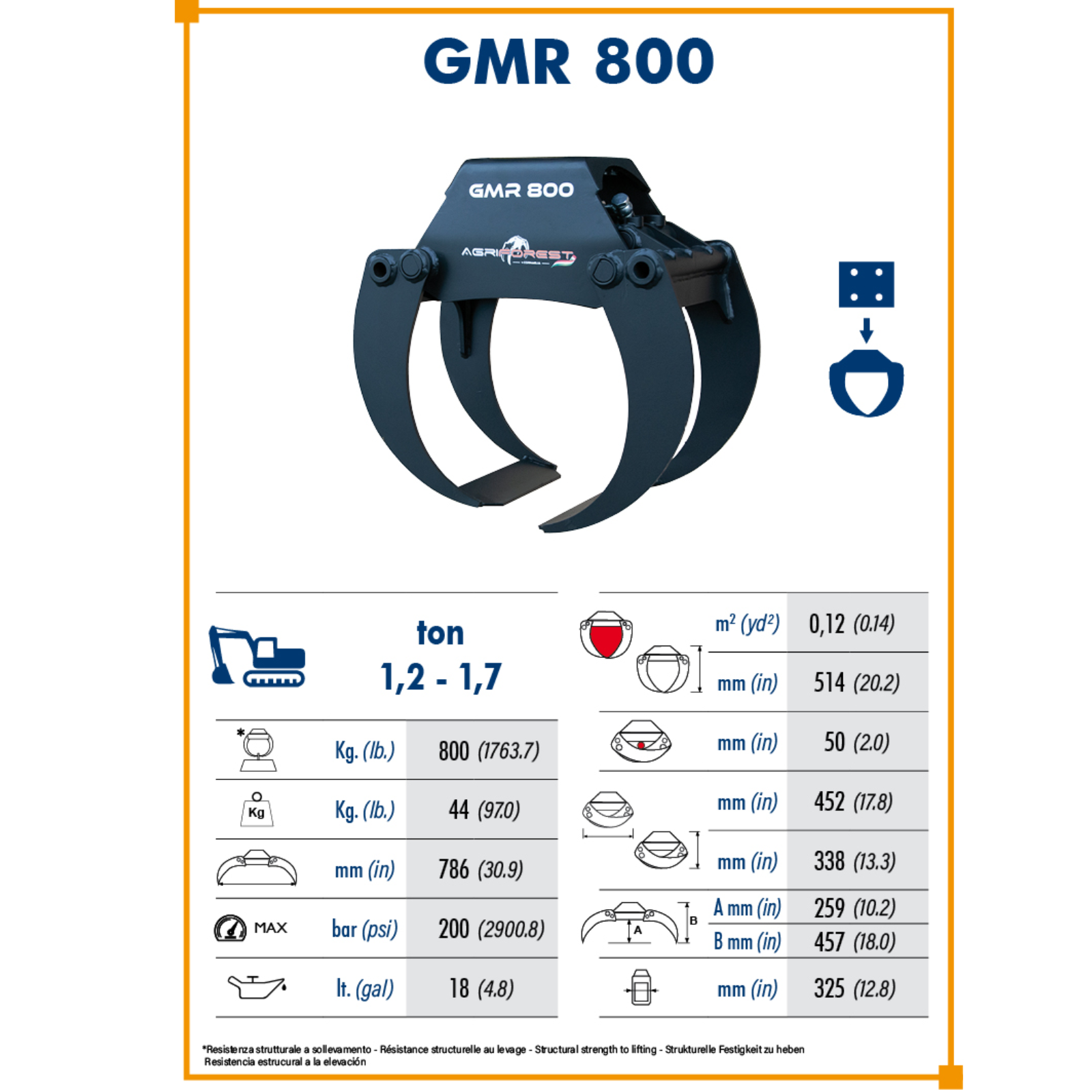 Holzgreifer GMR 800 786 mm