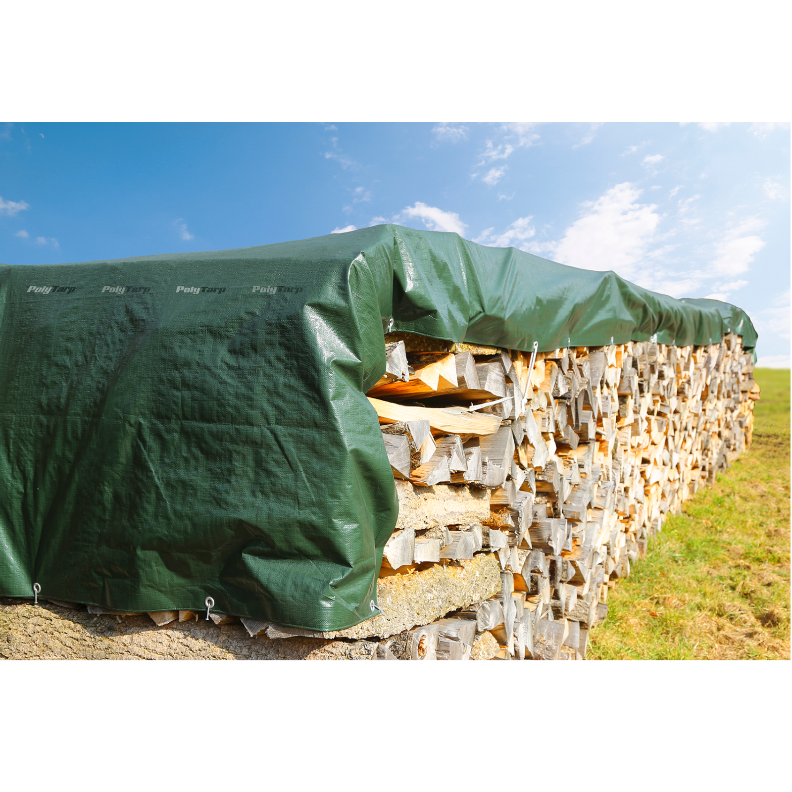 Wooden tarpaulin, green, 210 g/m², UV-stabilized