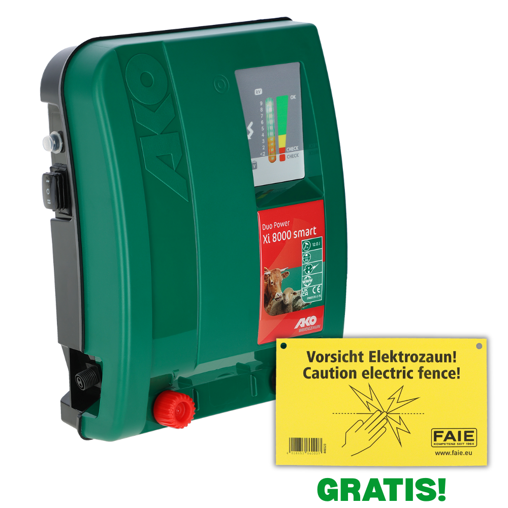 Electric fence energizer DuoPower XI8000 Smart - 12/230V