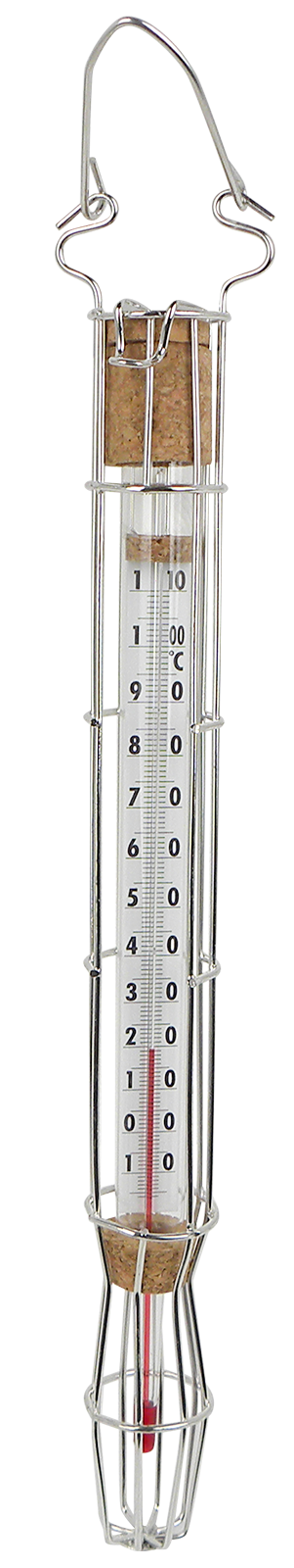 Thermometer im Drahtkäfig