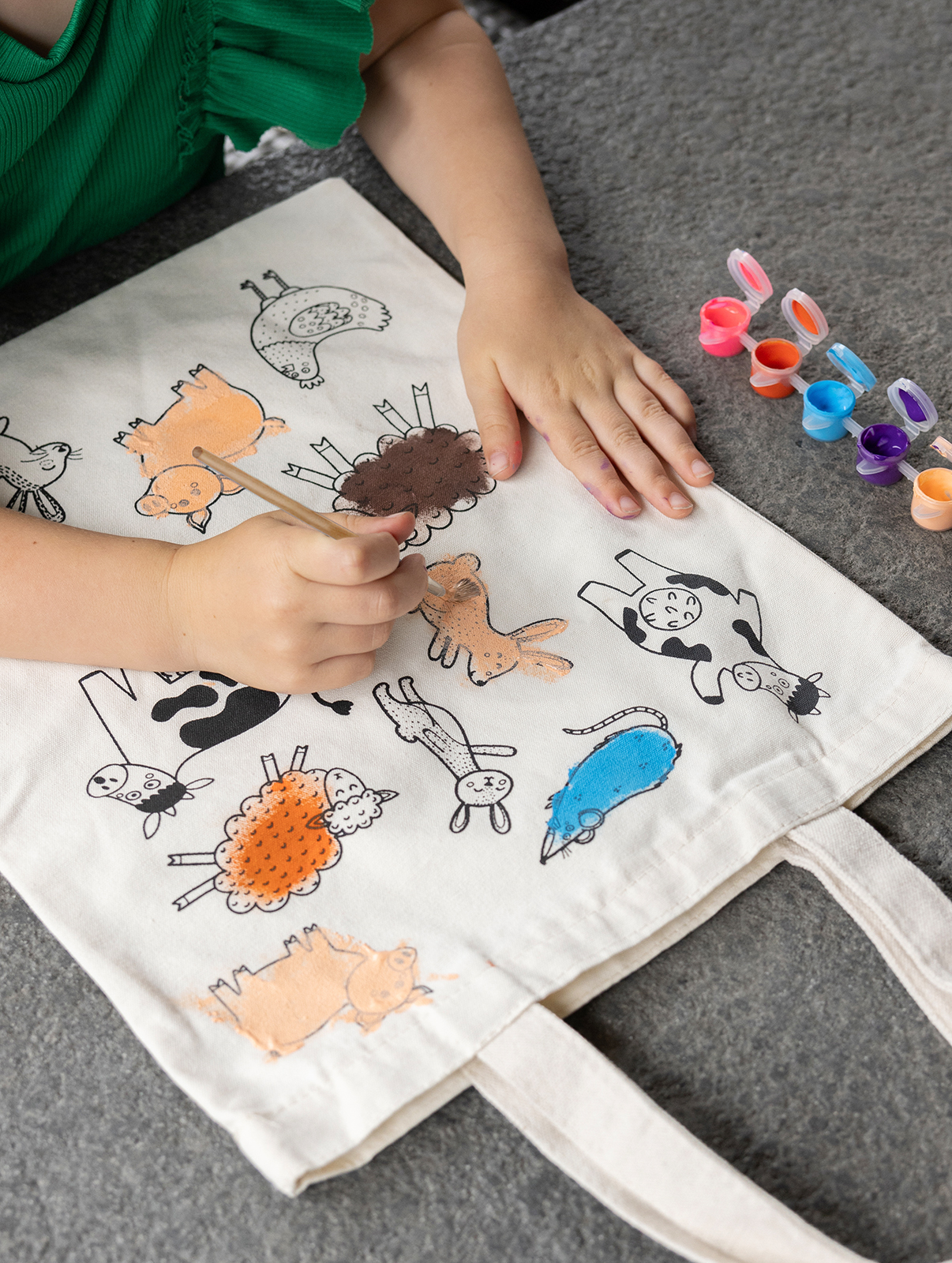 Tragtasche Bauernhof zum Ausmalen