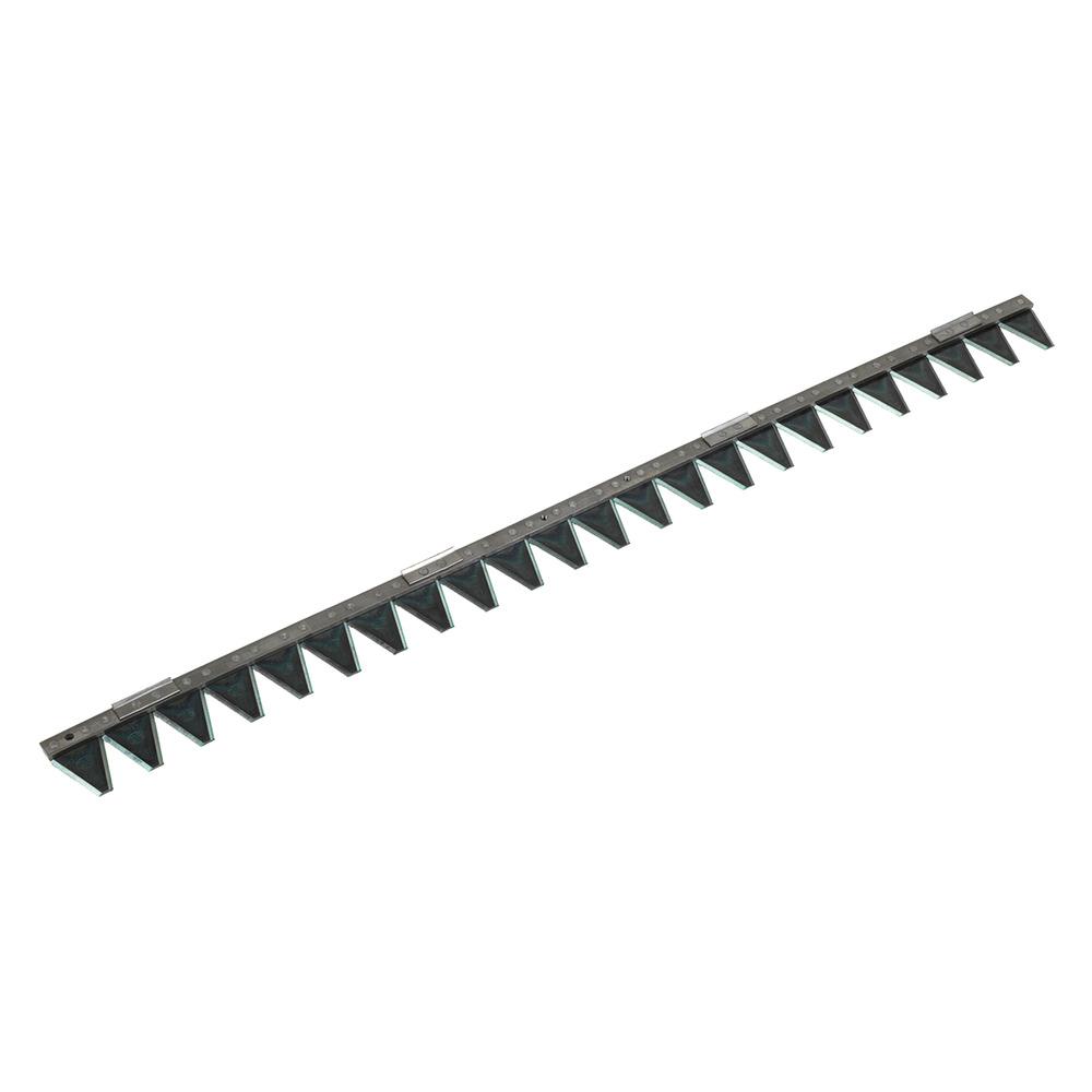 Mähmesser 118 cm, 23 Klingen 59015, mit 4 Führungsleisten und glatter Aufnahme, 2 Gewindelöcher M8, passend zu Aebi, BCS, Reform