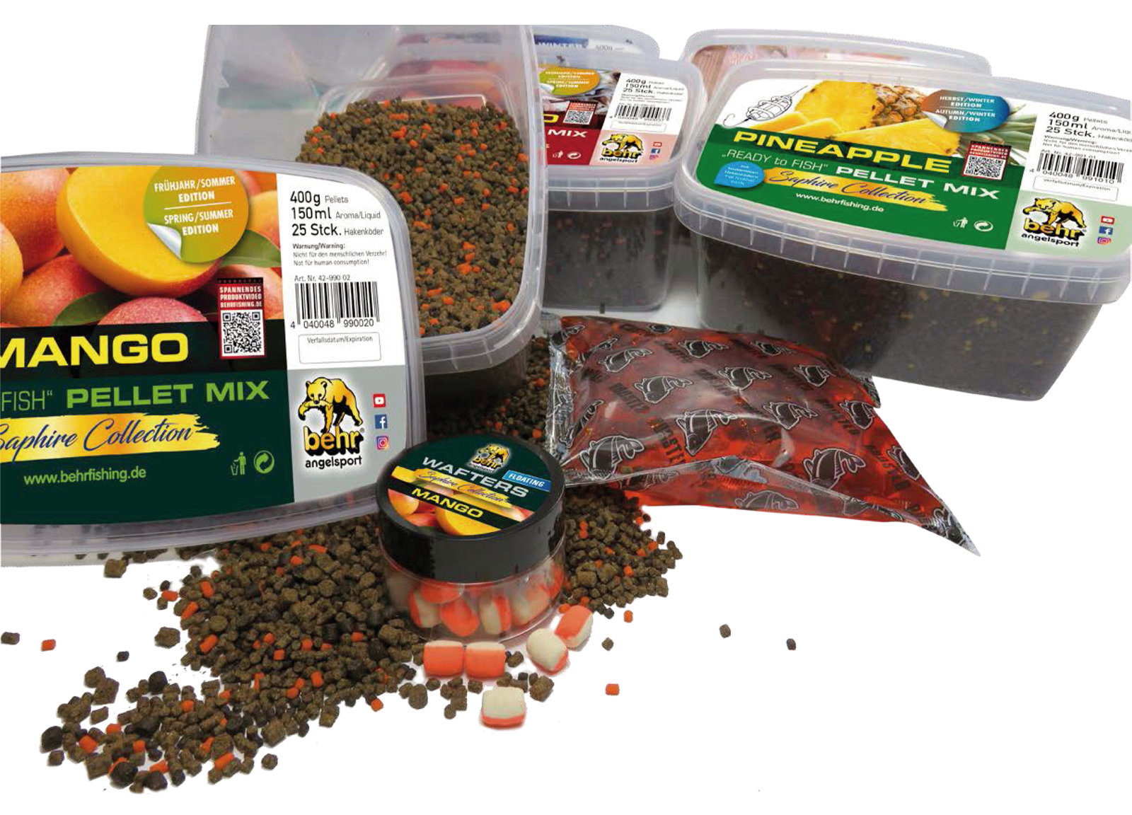 Karpfenköder-Pellet Mix Saphir Frühjahr/Sommer