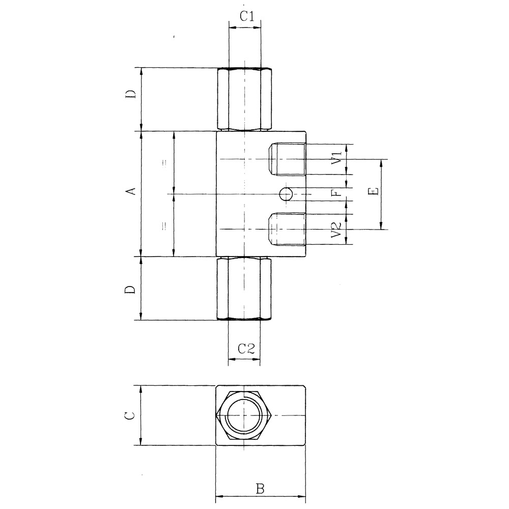 Rückschlagventil - Sperrblock hydraulisch entsperrbar