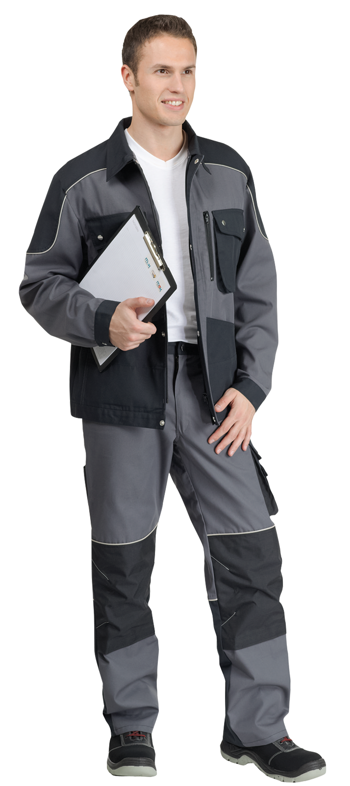 Bundjacke Professional grau/schwarz