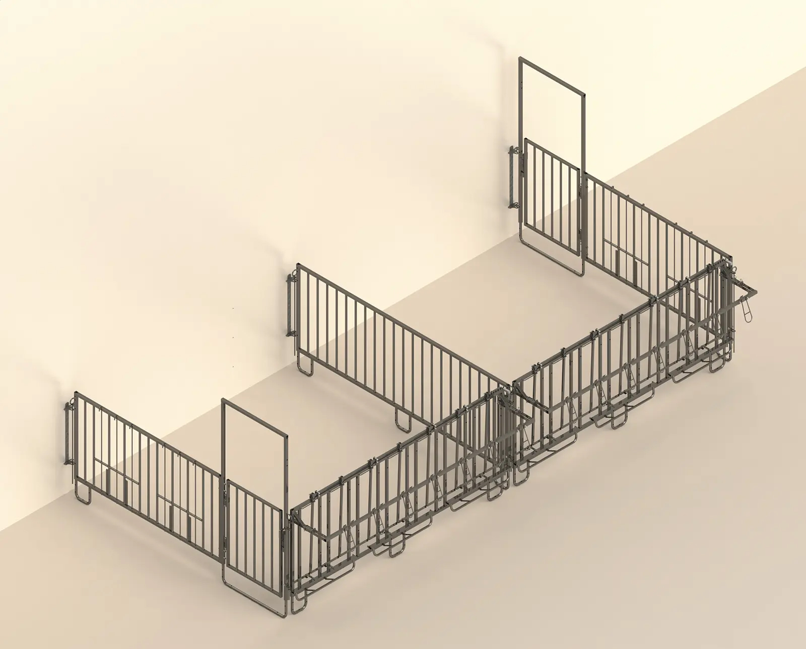 Modulare Aufstallung - Doppelset für 2x5 Kälber