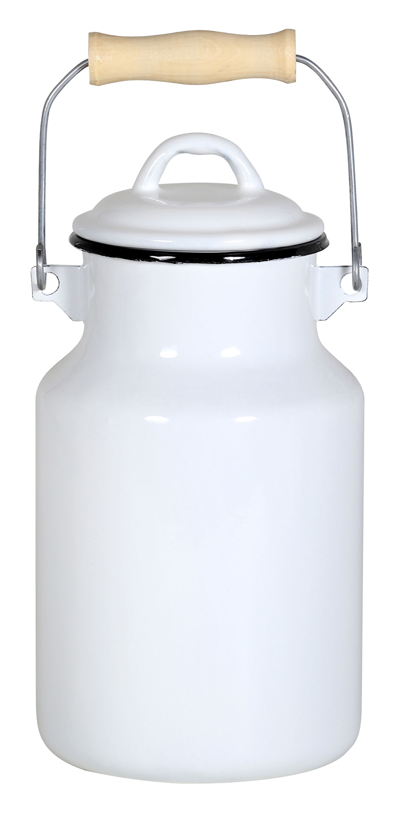 Milchkanne Emaille weiß 4 lt.