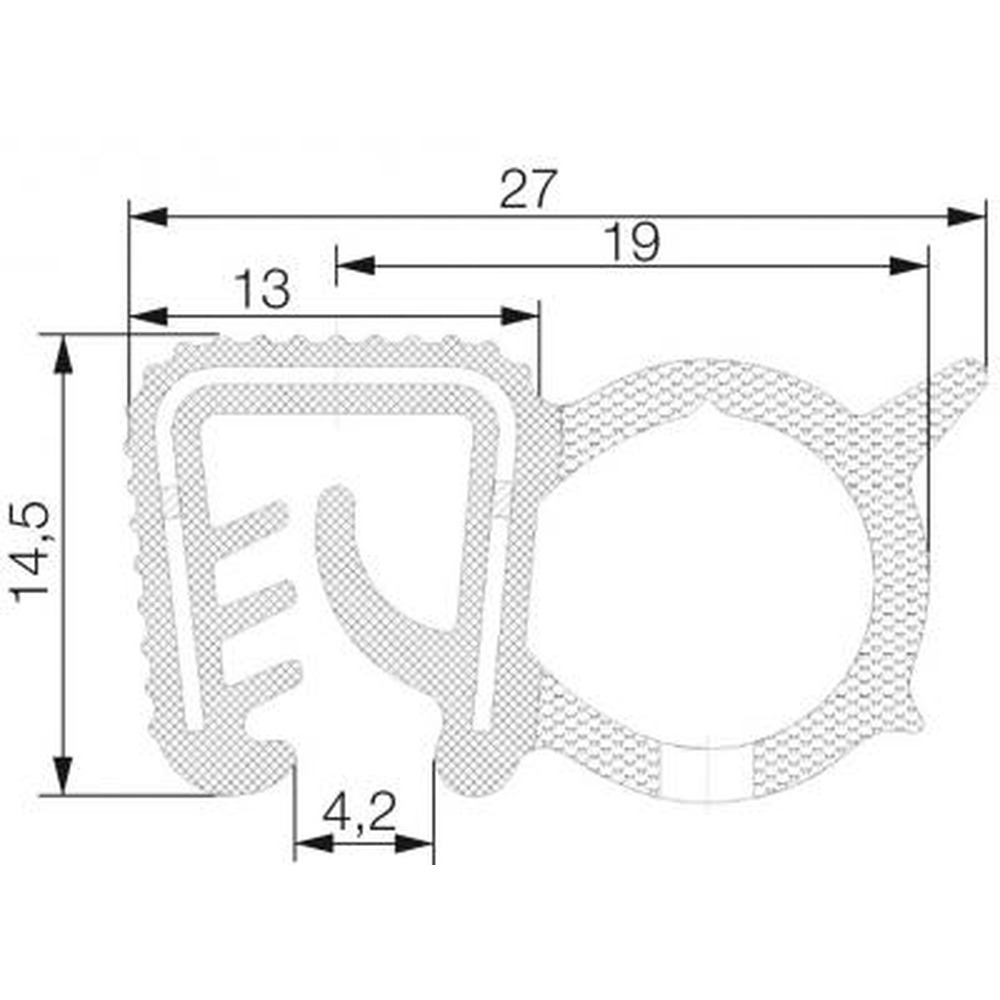 Dichtprofil 5728 EPDM, 4-6 mm