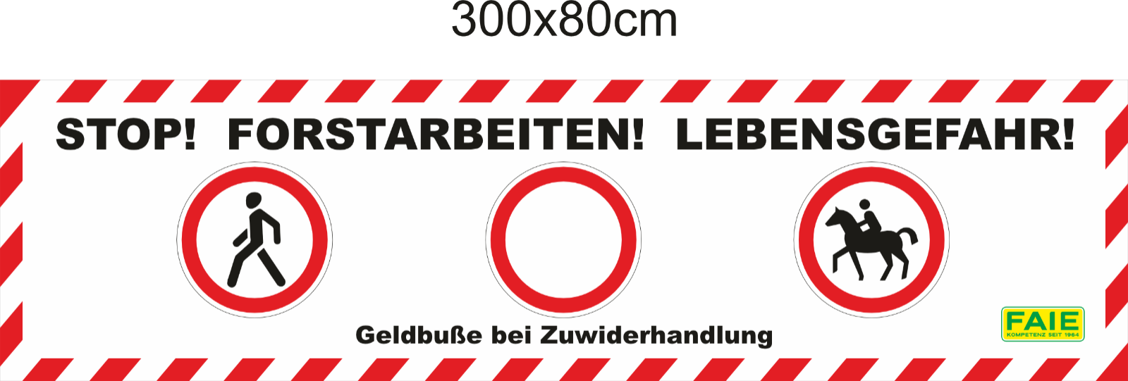 Absperrbanner Forstarbeiten