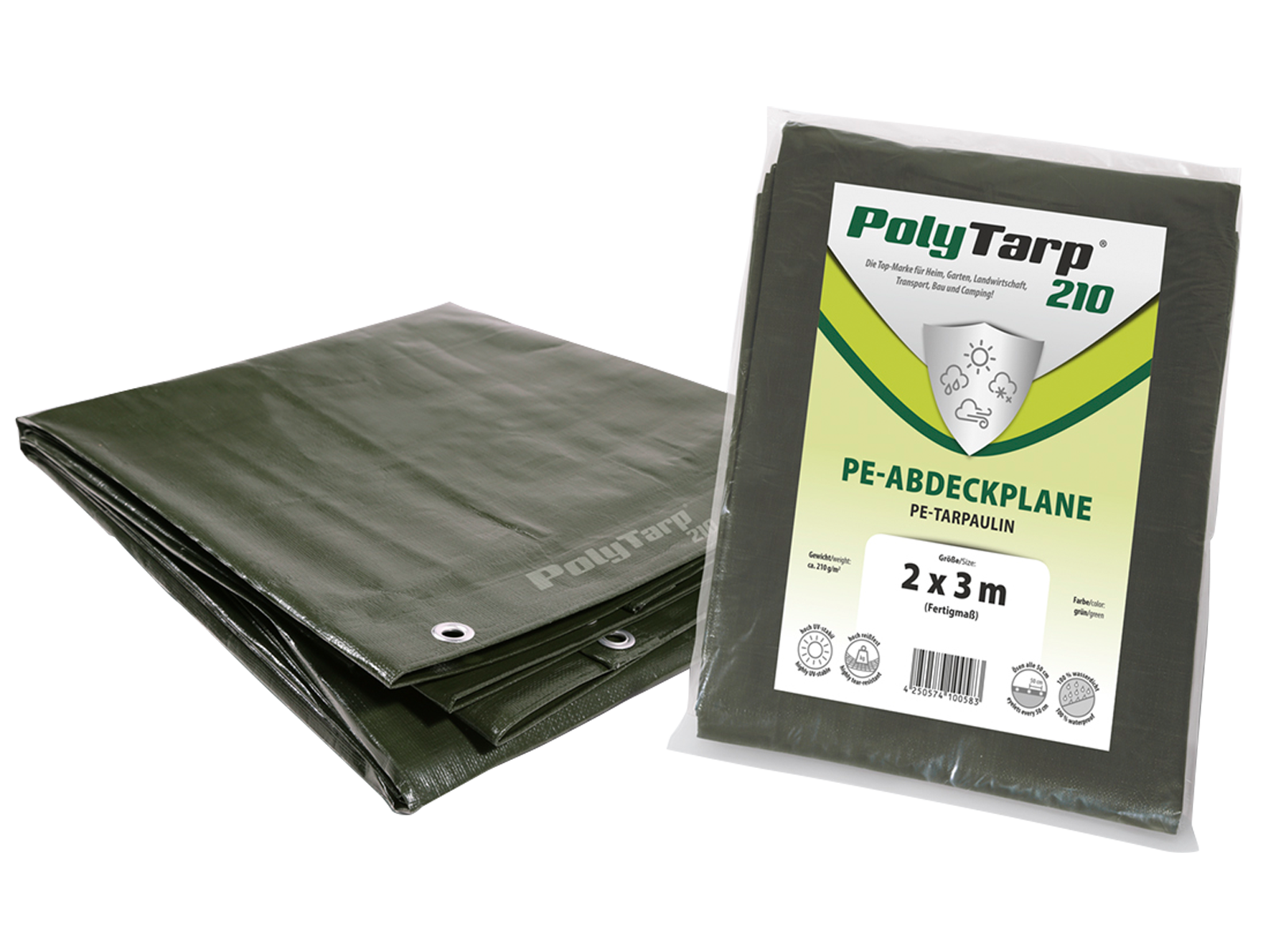 Abdeckplane Profi 210g/qm grün