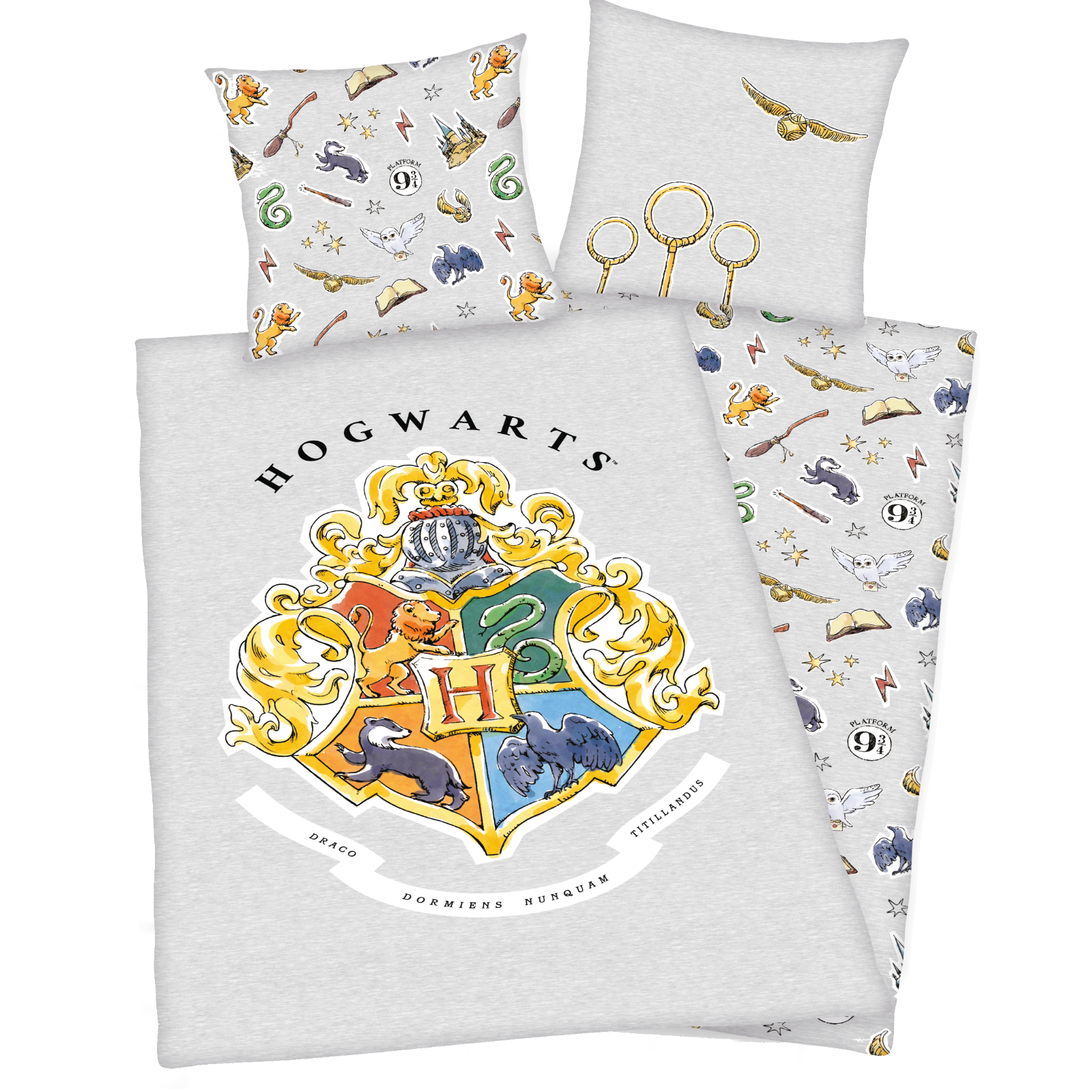 Bettwäsche Harry Potter grau