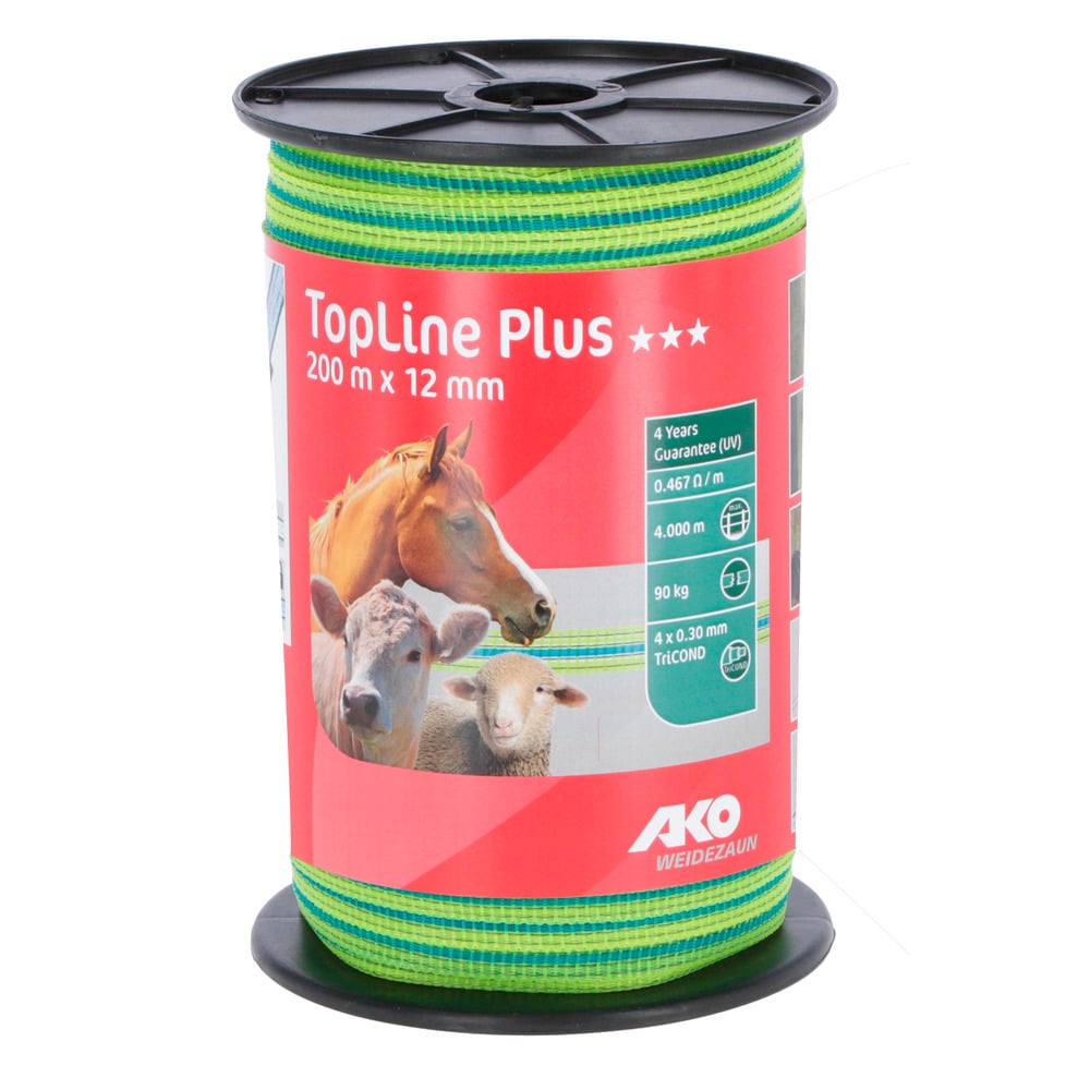 Weidezaunband TopLine neongelb/blau, 12 mm / 200 m