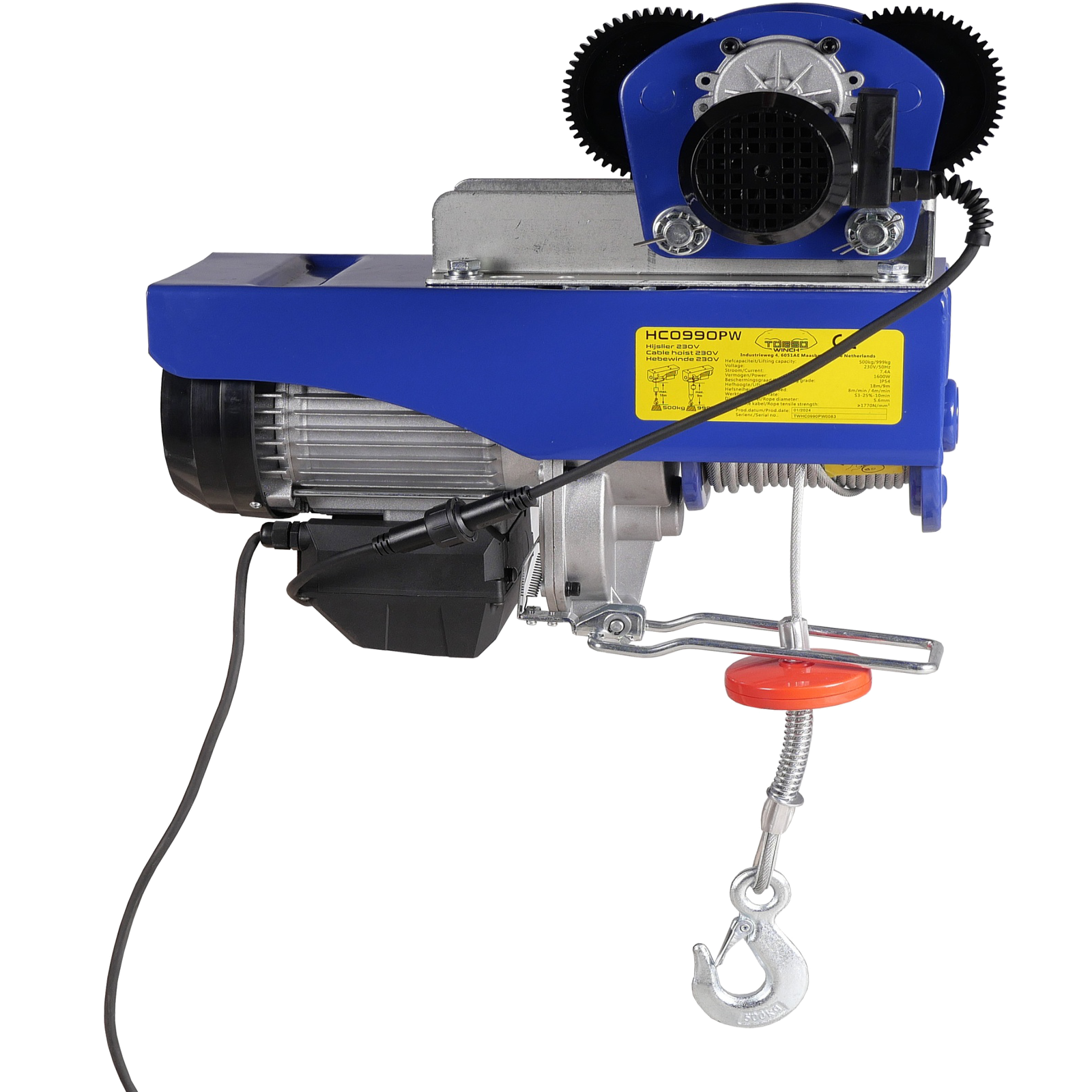 Elektro-Seilwinde 445/990 Kg mit Fahrwerk und Funk