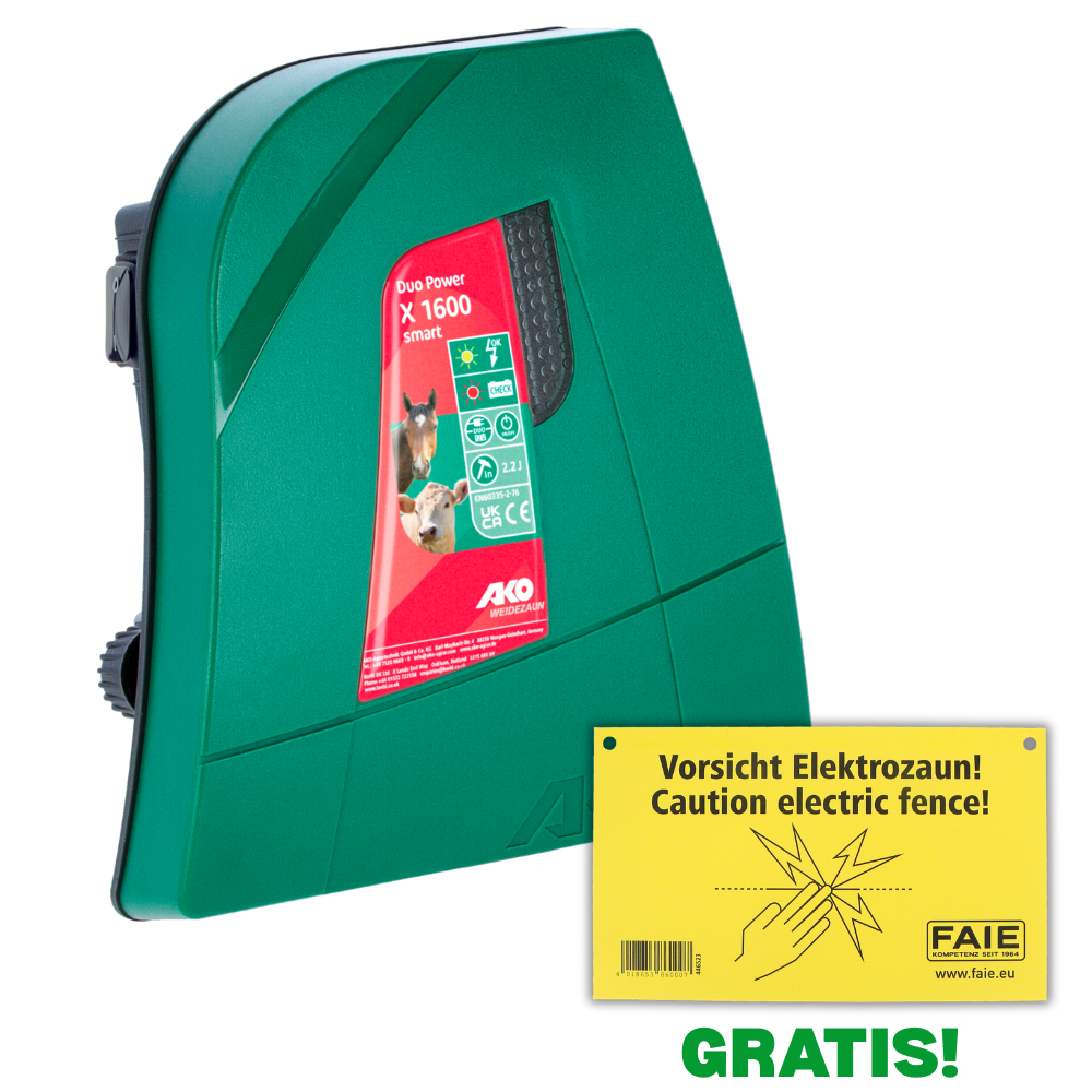 Weidezaungerät Duo Power X1600 Smart - 12/230V