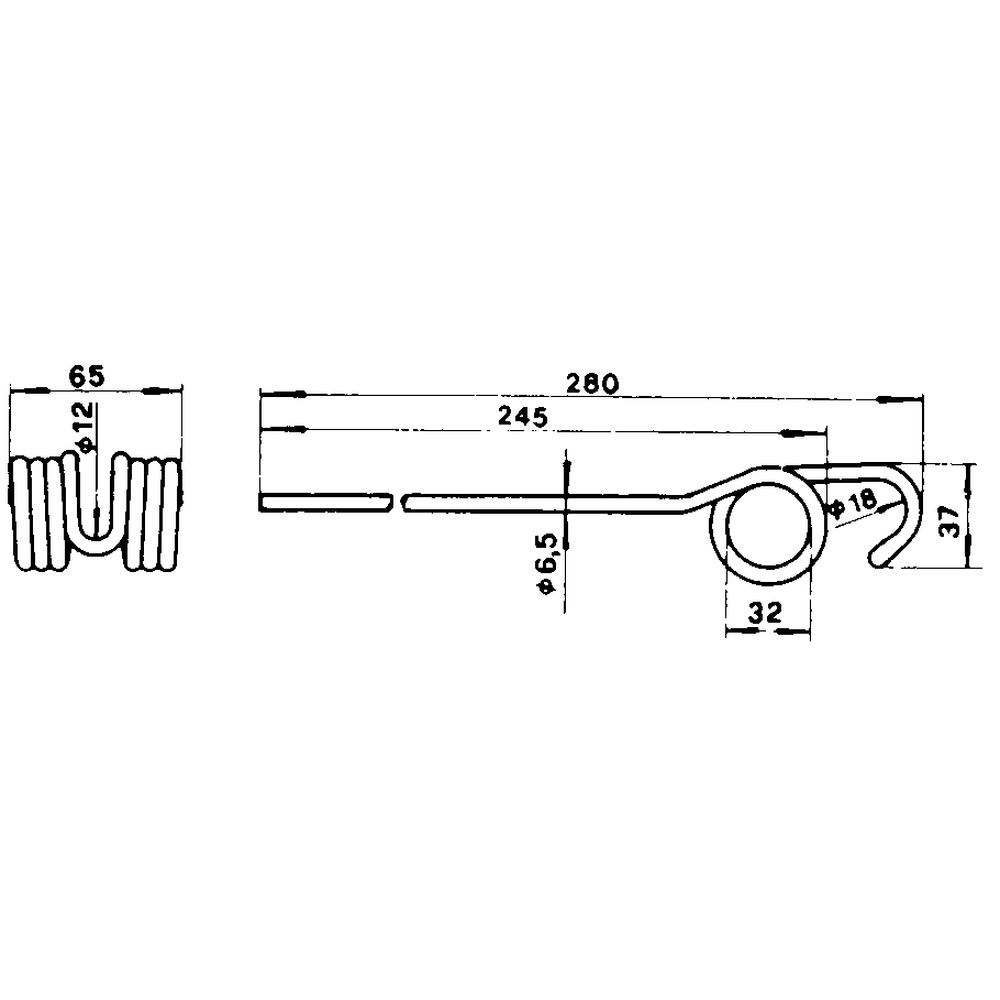 Bandrechenzinke anstelle Reform MKW10.1.122, L=280mm-FA7932