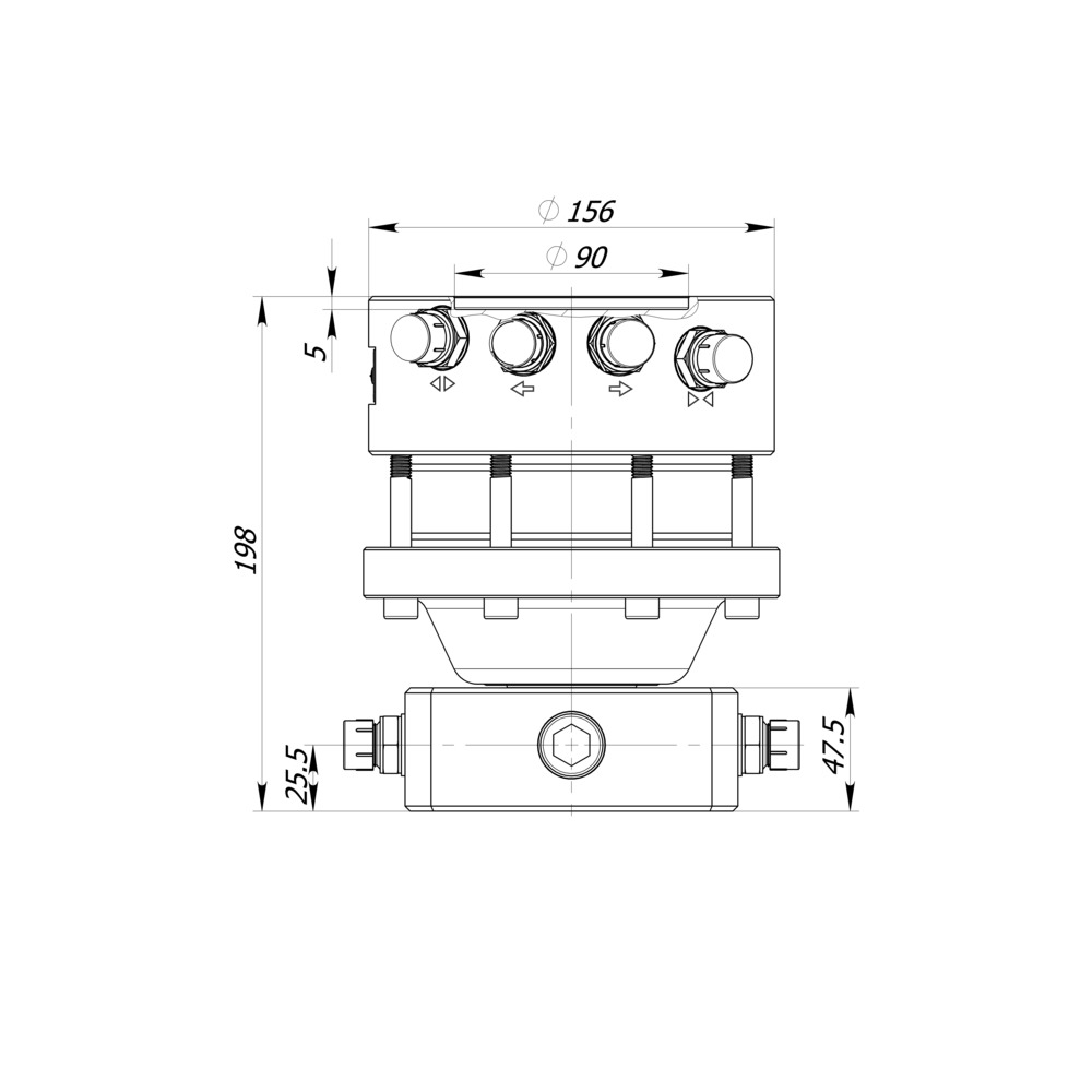 Rotator FHR 3 FF 2-Flansch