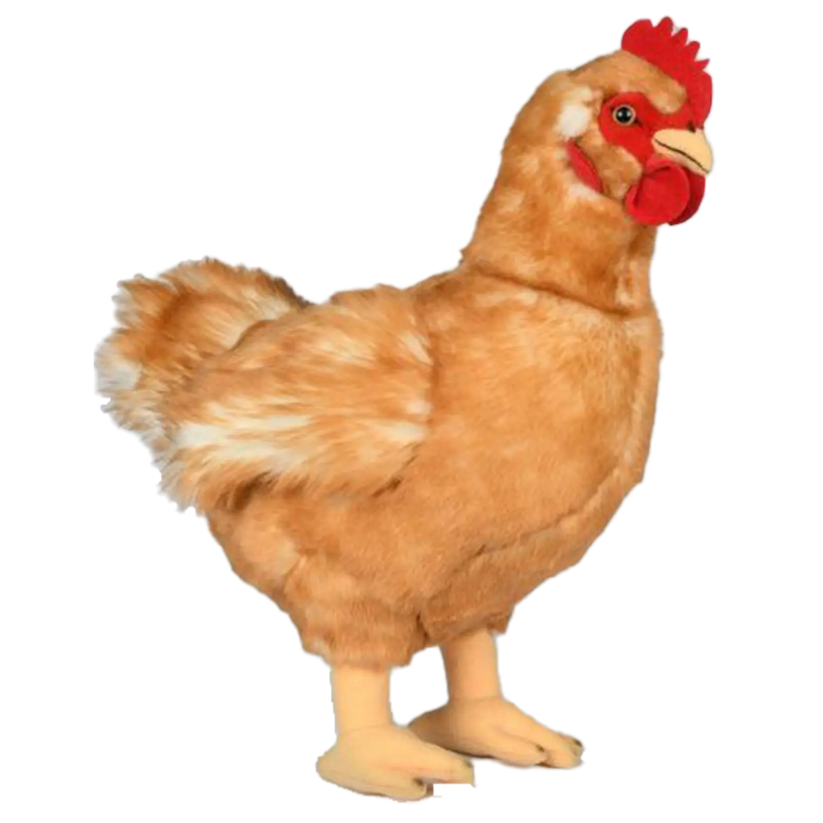 Henne mit Ei stehend aus Plüsch