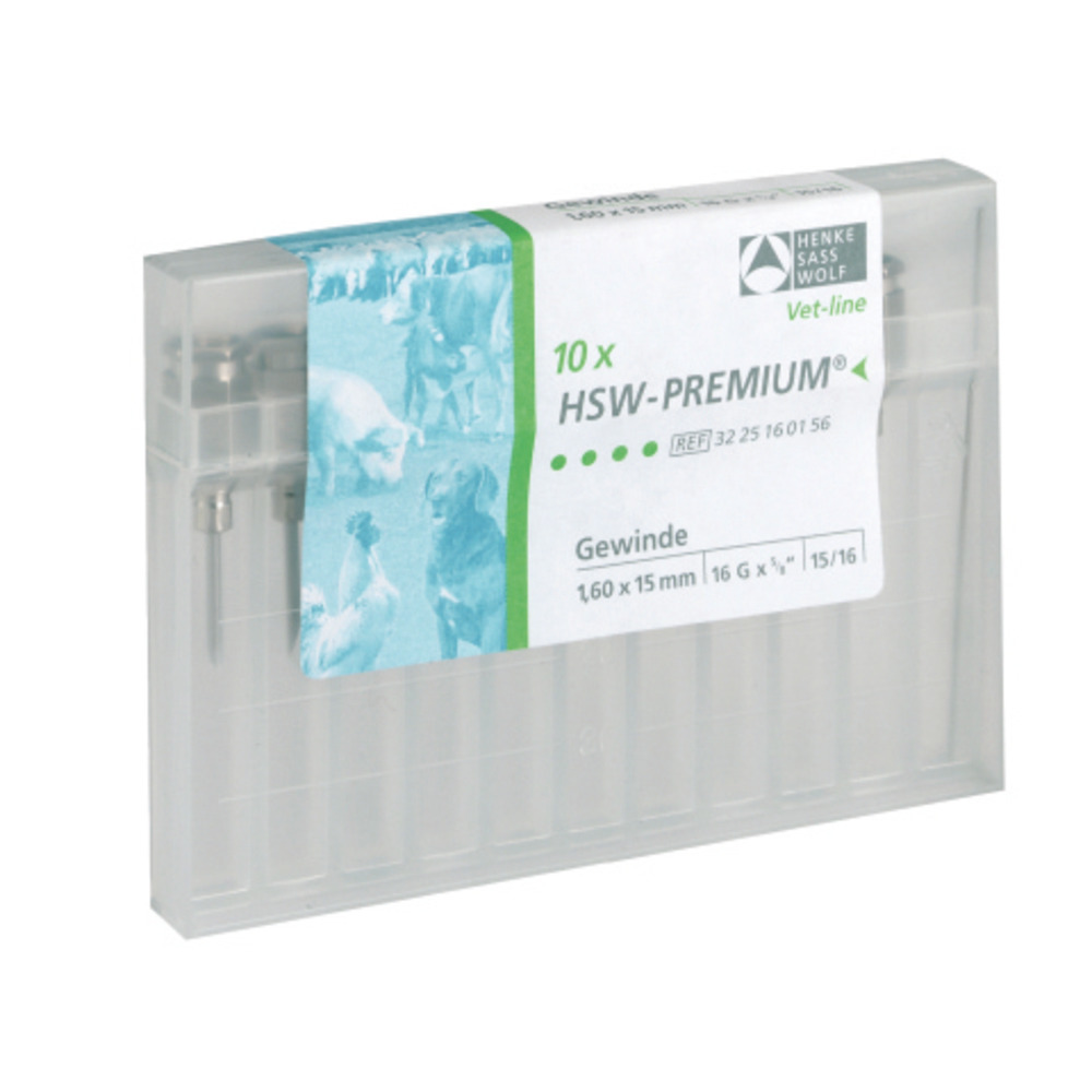 HSW-PREMIUM® Kanüle mit Gewinde-Ansatz, 10 Stk.