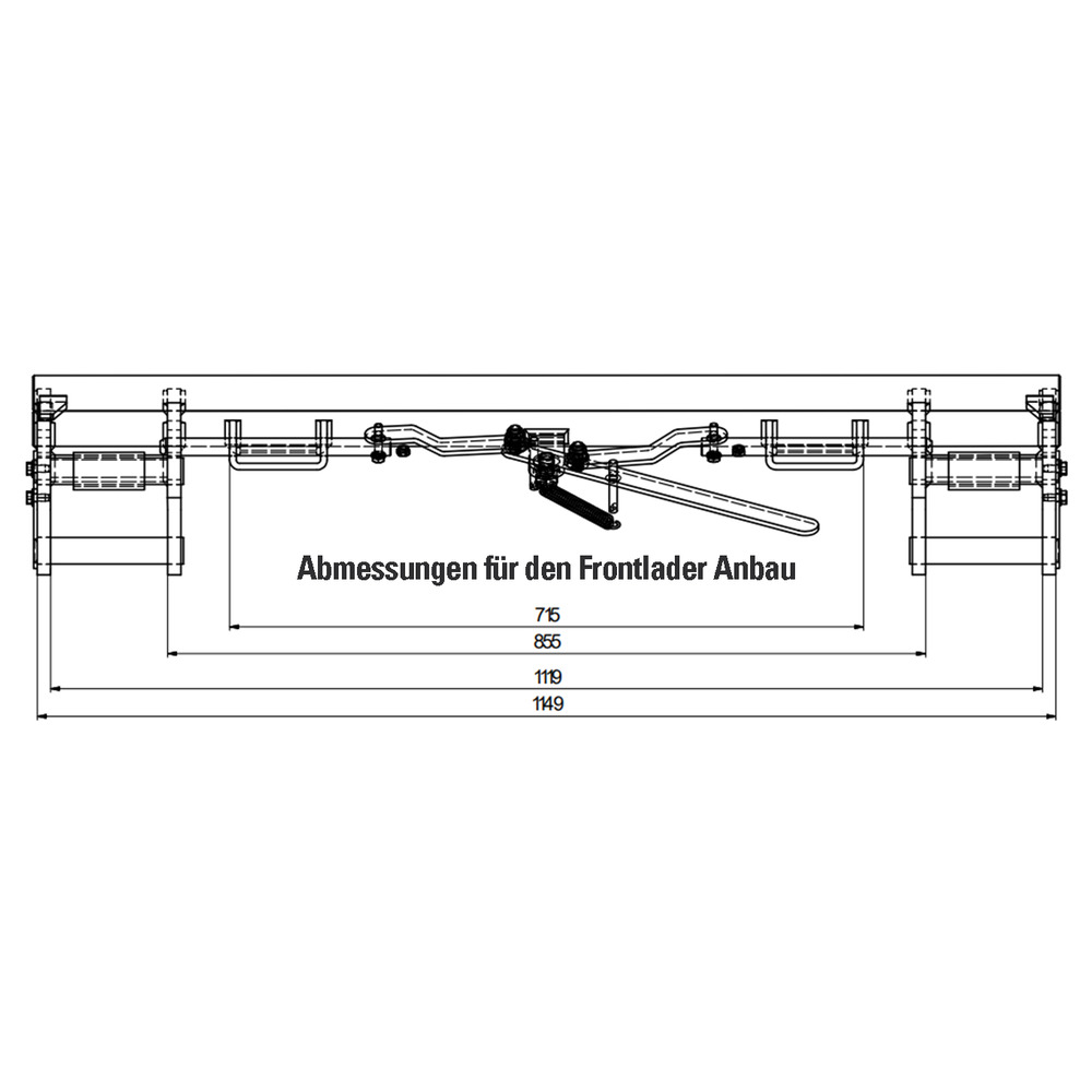 FAIE Schnellwechselrahmen EURO Aufnahme mit hydraulischer Verriegelung
