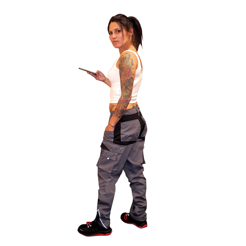 Damen Bundhose extrem line grau/schwarz