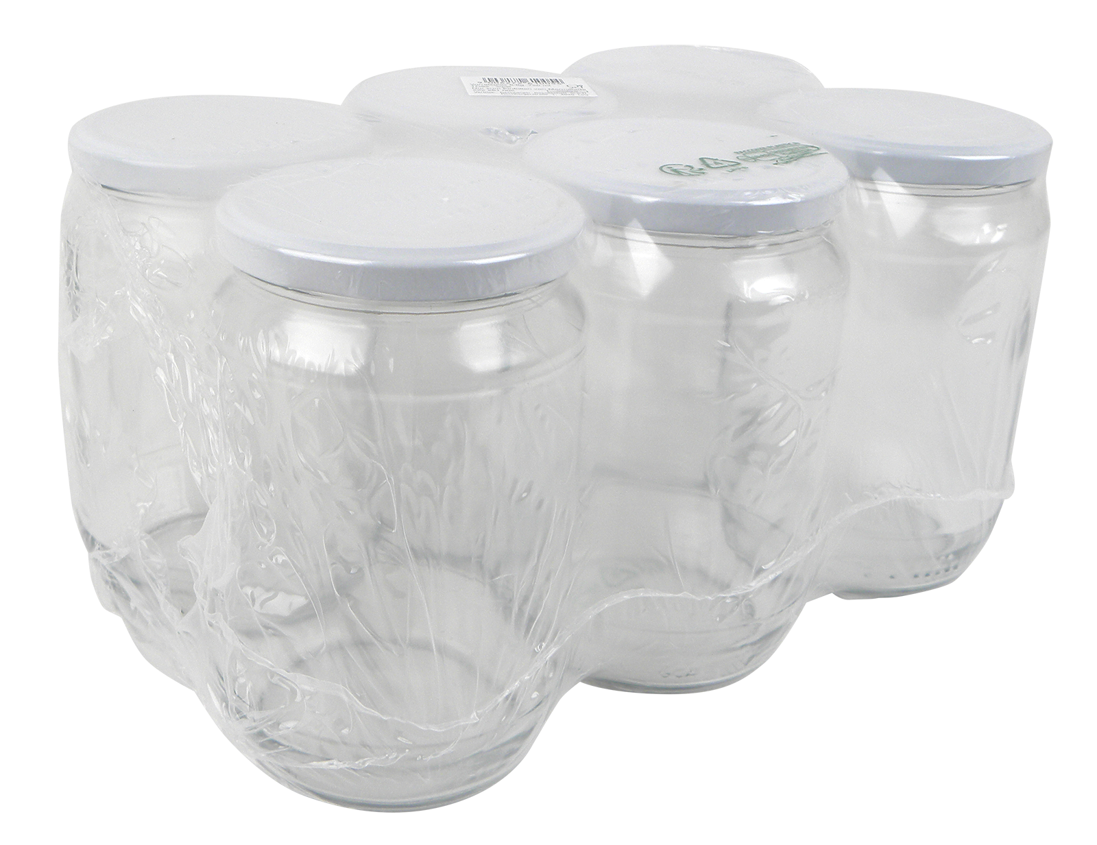 Einkochgläser 6 Stk. 720ml inkl. Schraubdeckel weiß