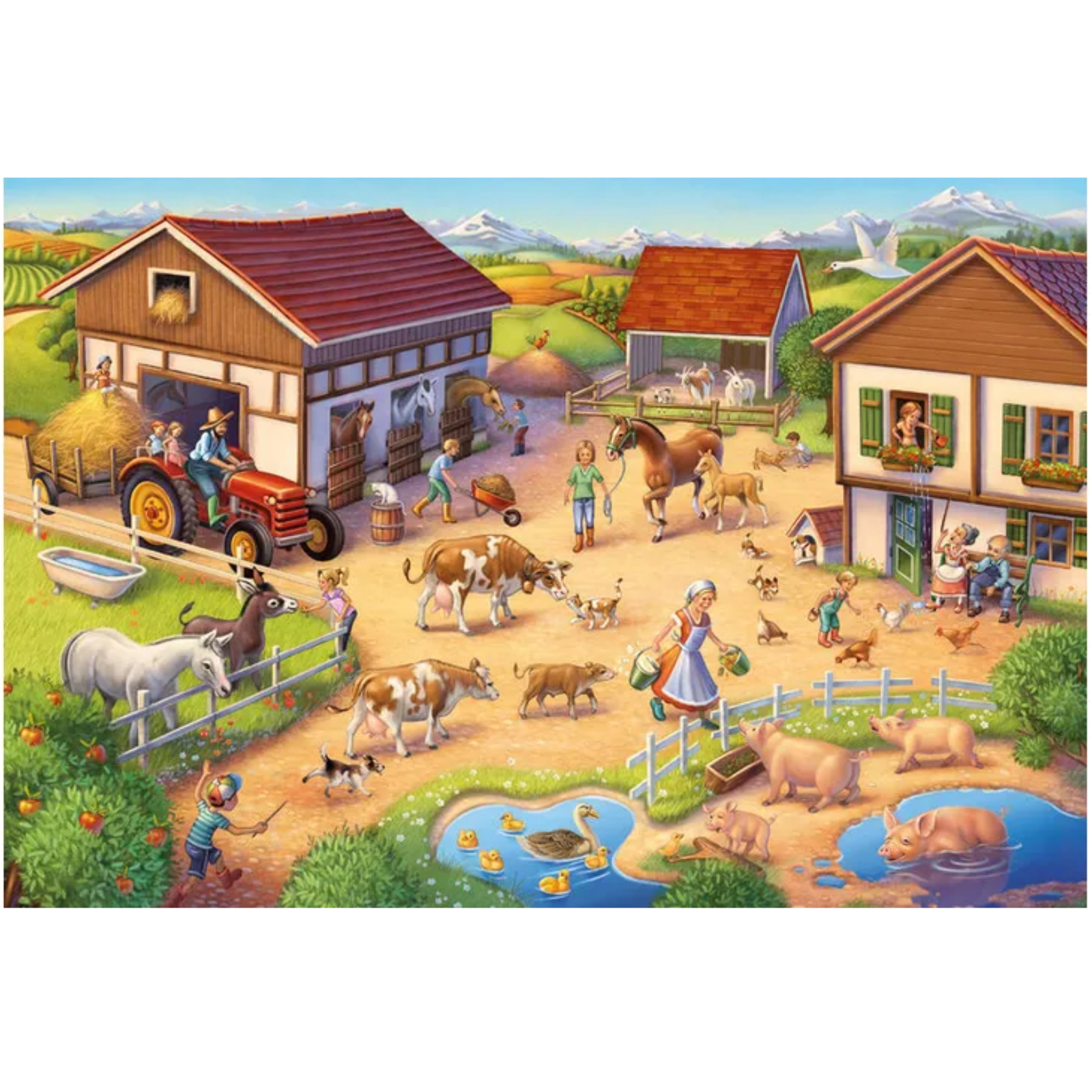 Puzzle Lustiger Bauernhof 40 Teile + Tiere