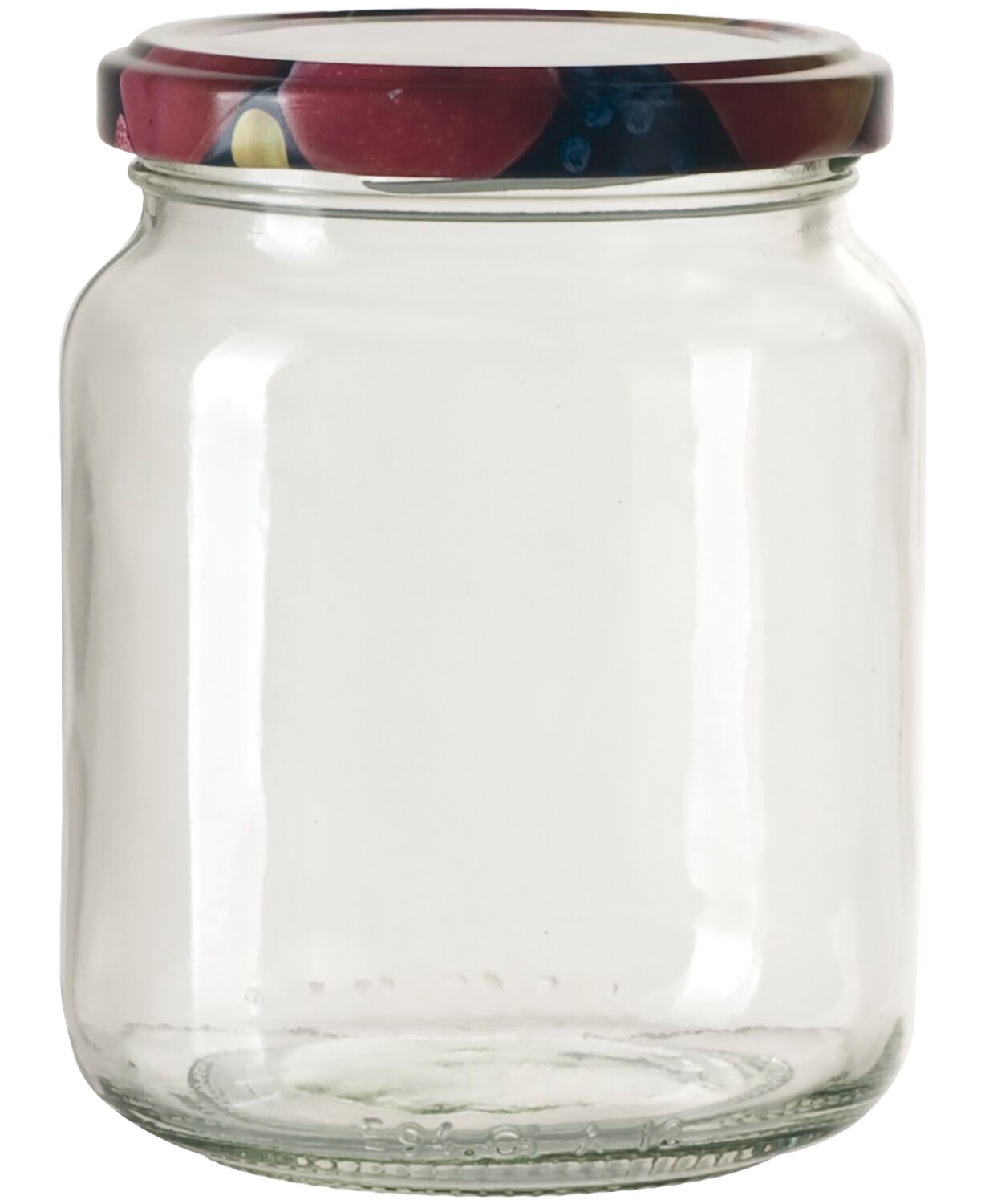 Einkochgläser 6 Stk. 390ml inkl. Schraubdeckel Obstdekor