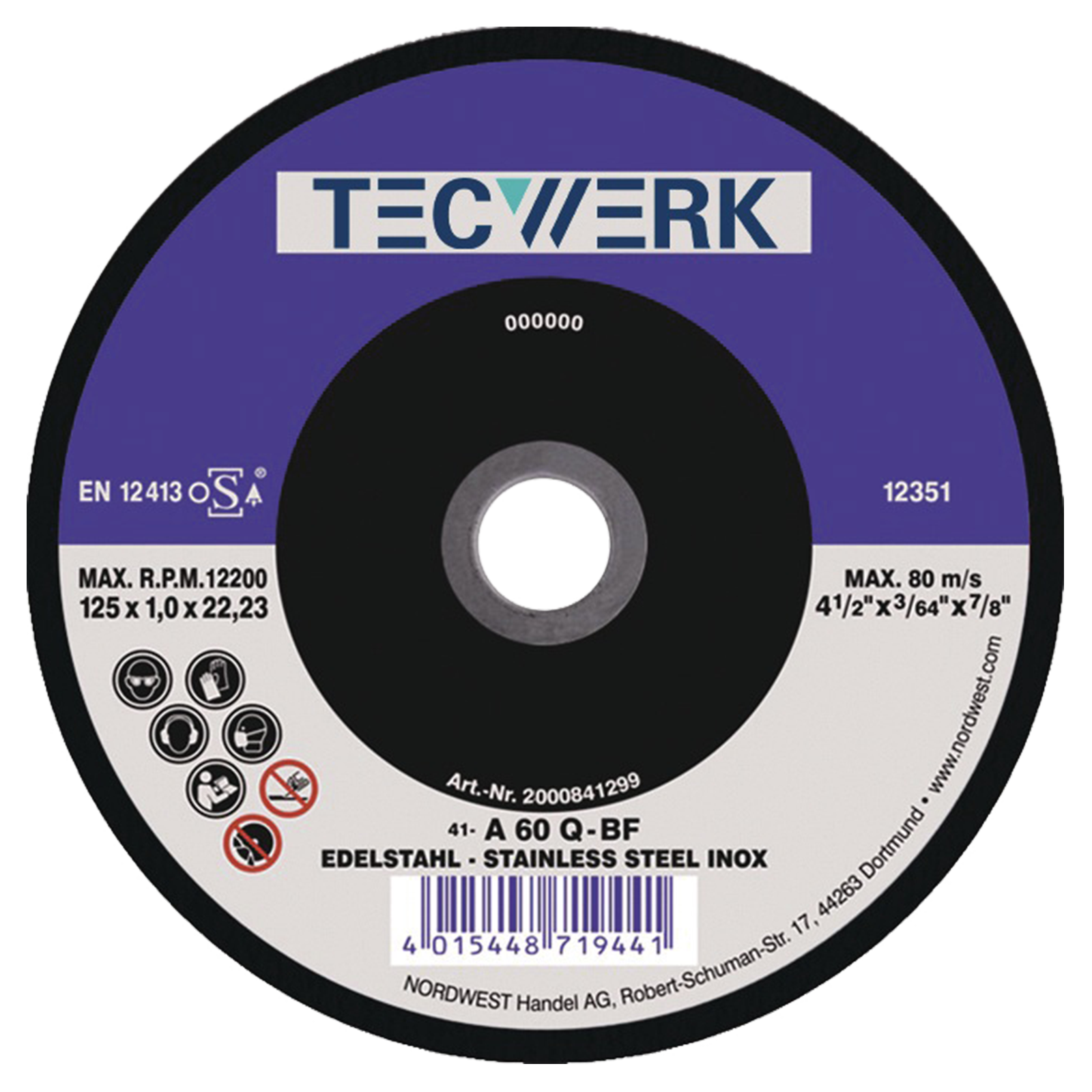 Cutting disc Action 125x1mm