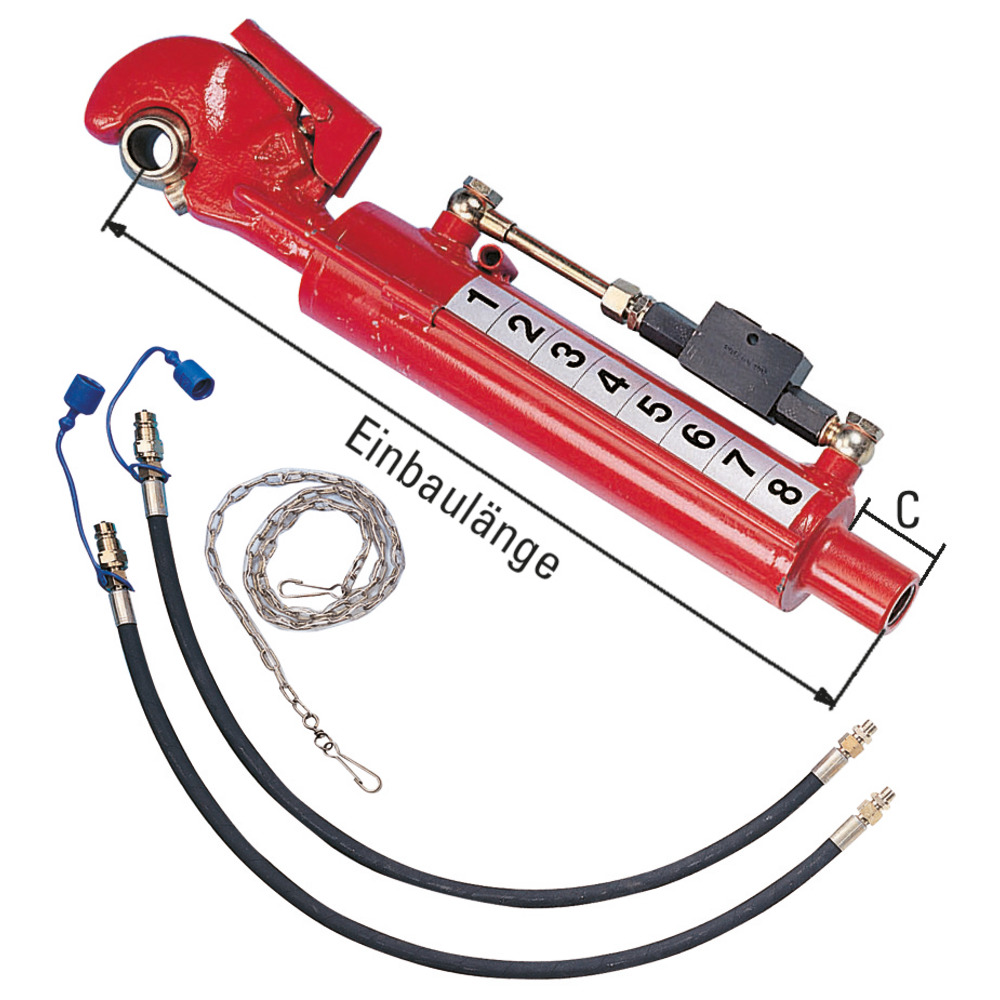 Hydraulischer Oberlenker mit Fanghaken und verstellbarer Einbaulänge