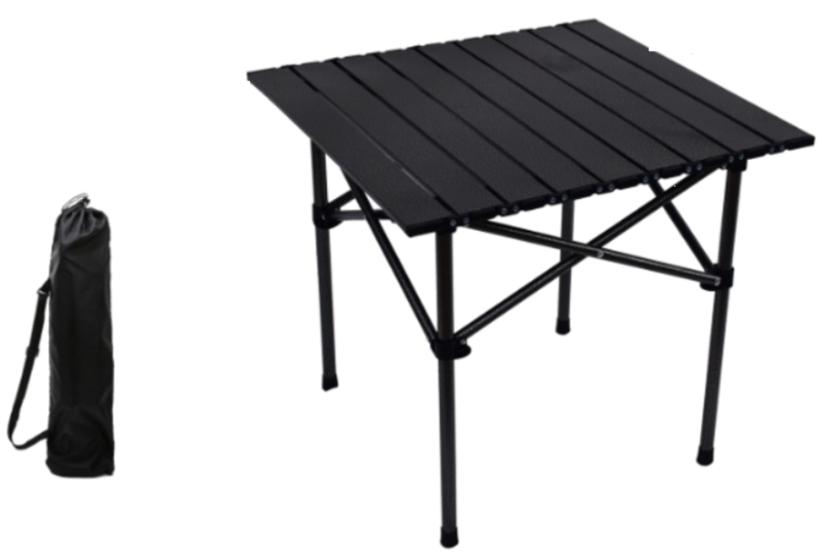 Table de camping pliante, noire