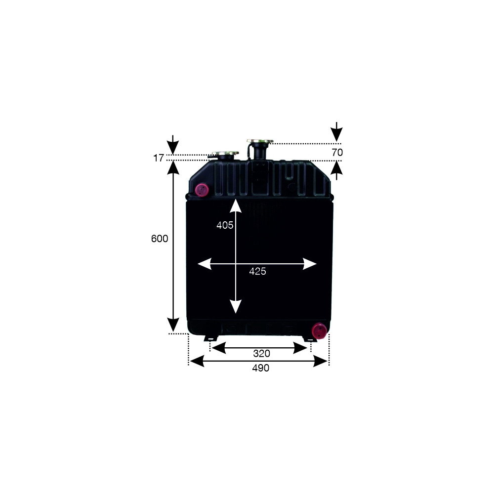 Kühler Halterung hinten für Steyr 8060SK2, 8070SK2
