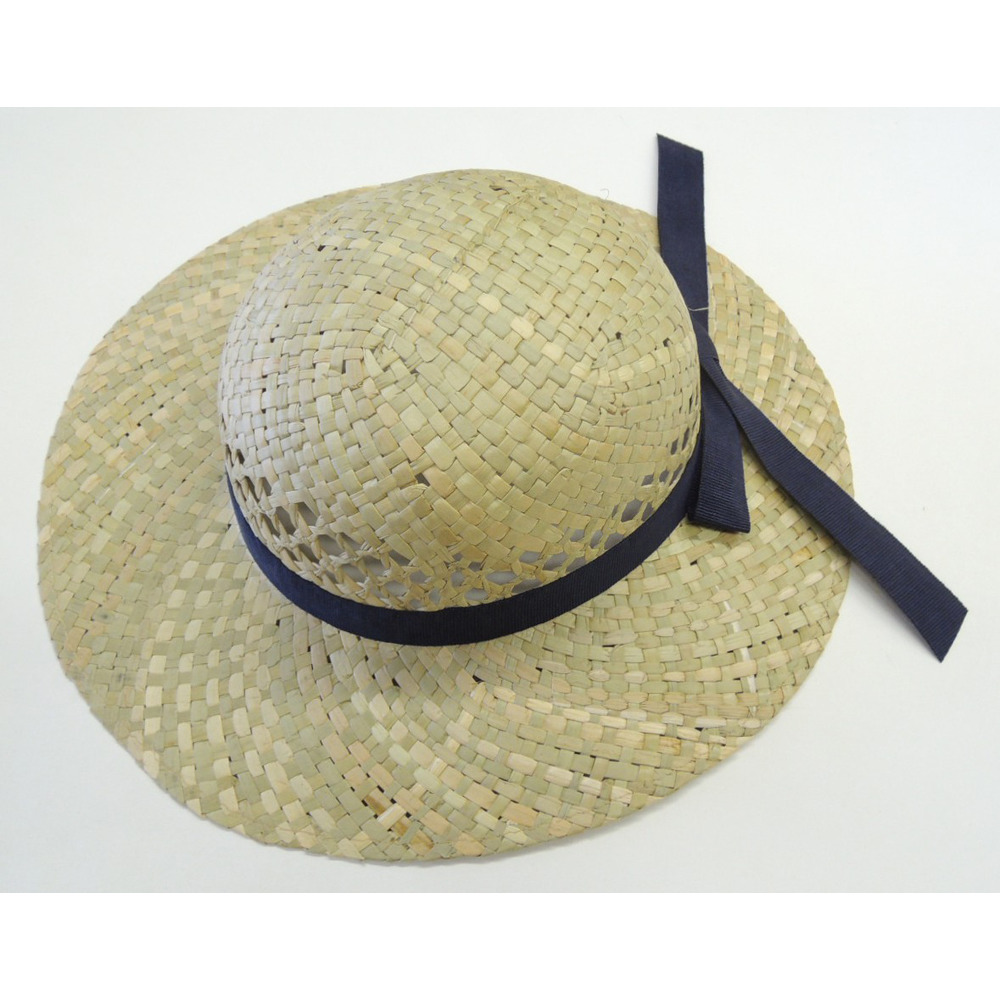 Strohhut Damen blaues Band
