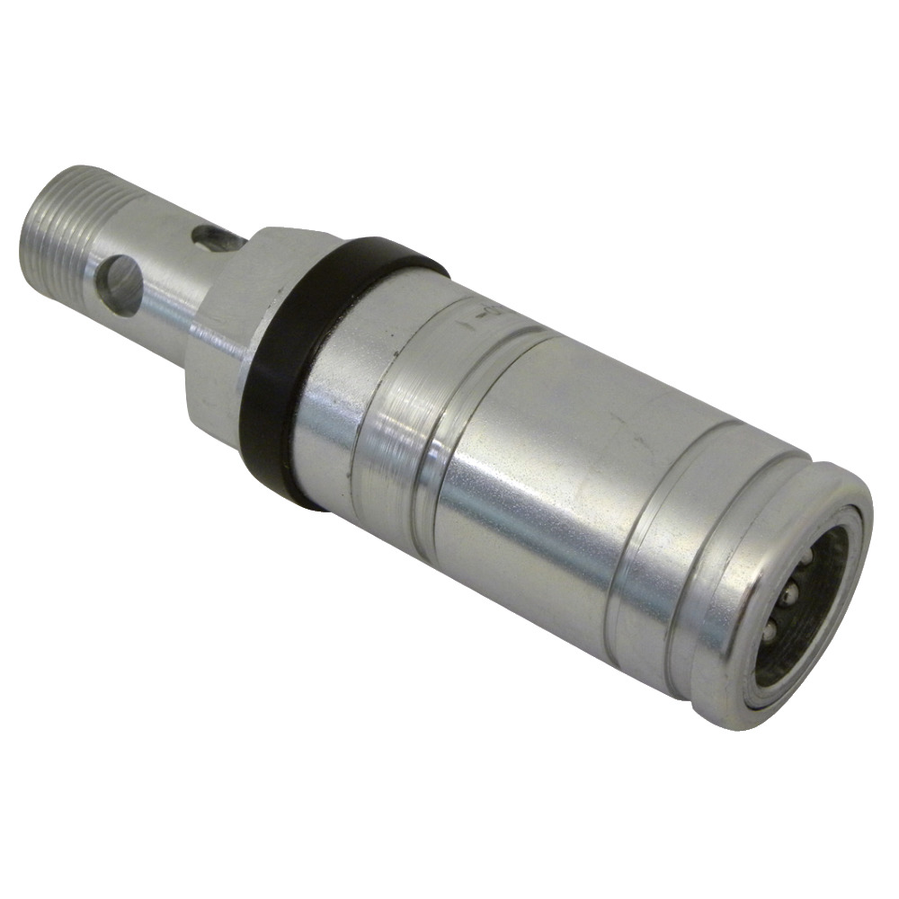 Kupplungsmuffe Push-Pull mit Einschraubgewinde M22x1,5 und Ringstutzen