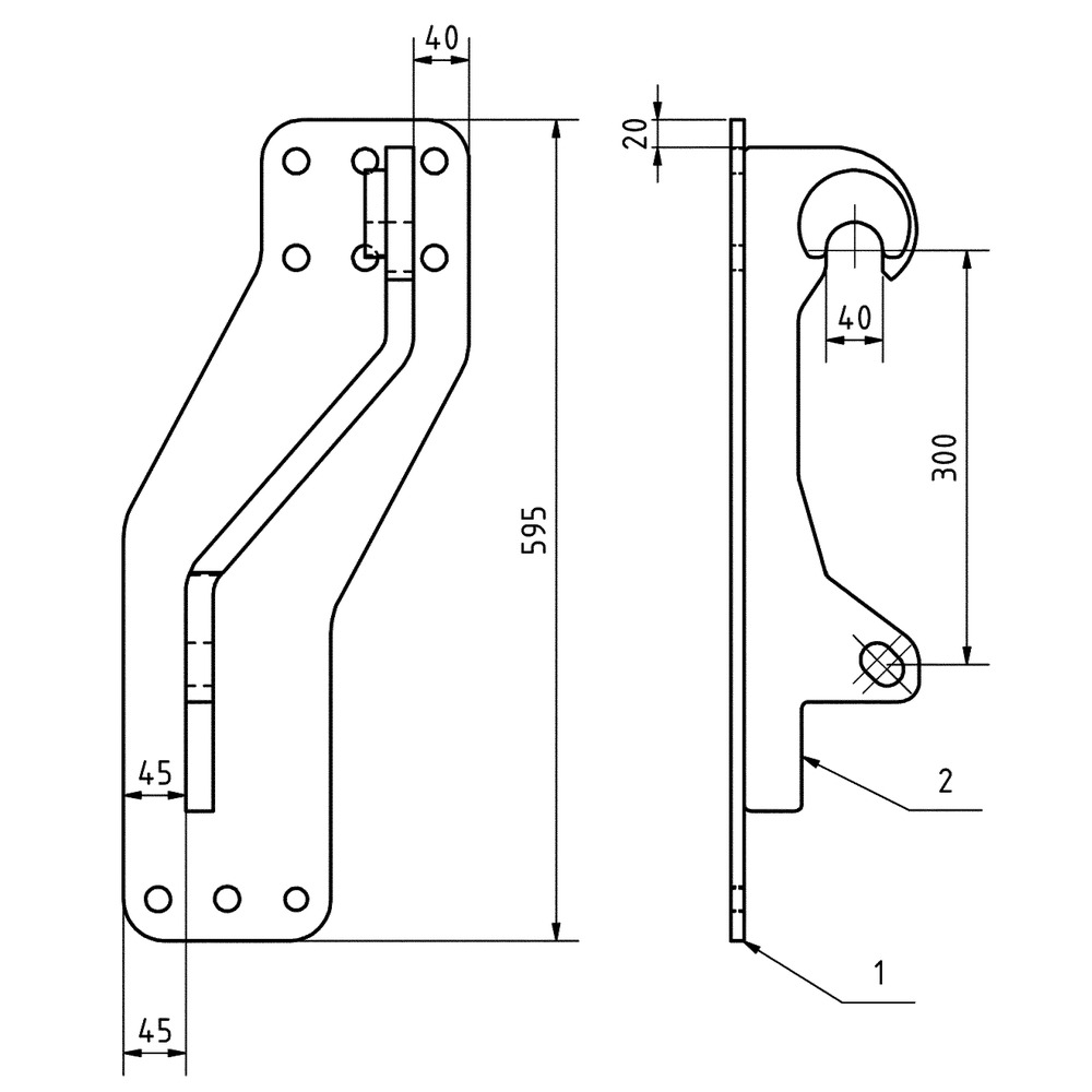 Console with EURO mount, 1 pair