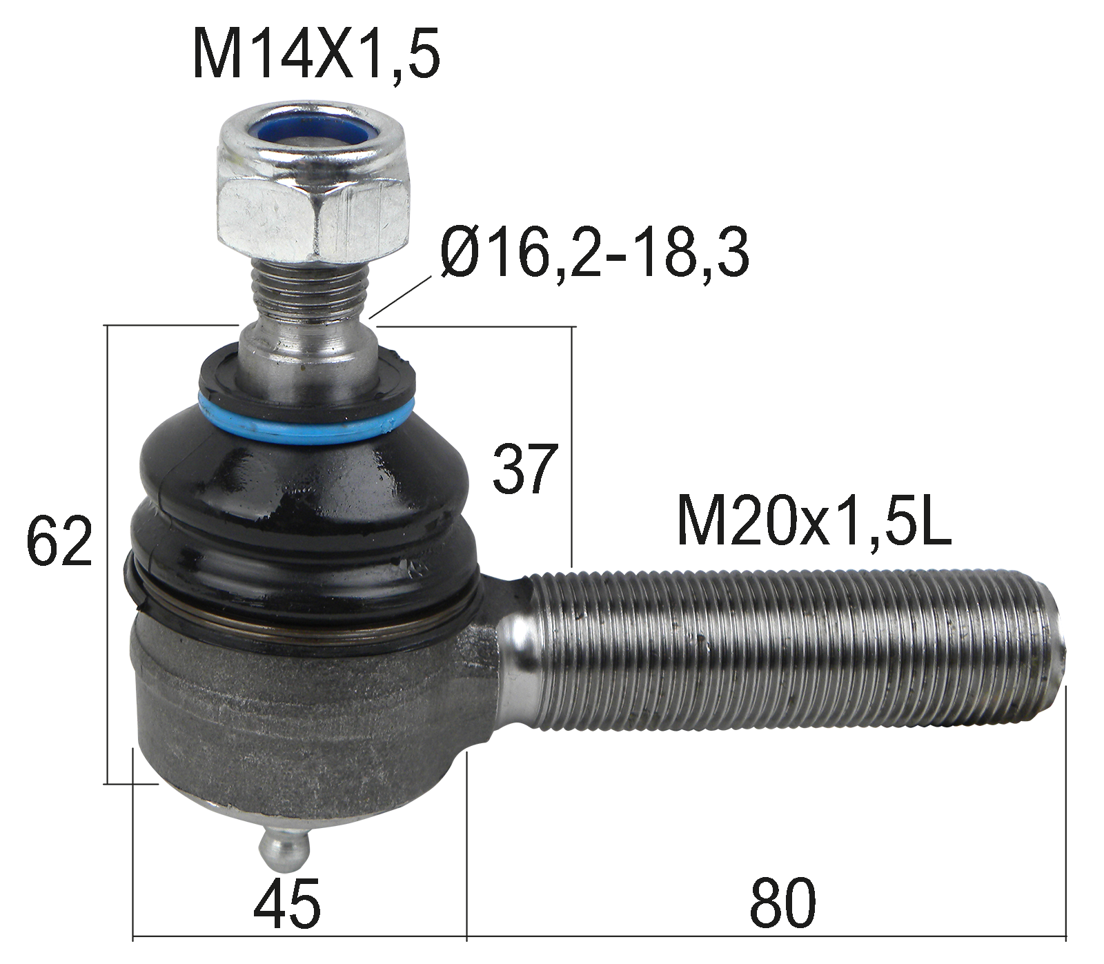 Kugelgelenk M20x1,5 Links