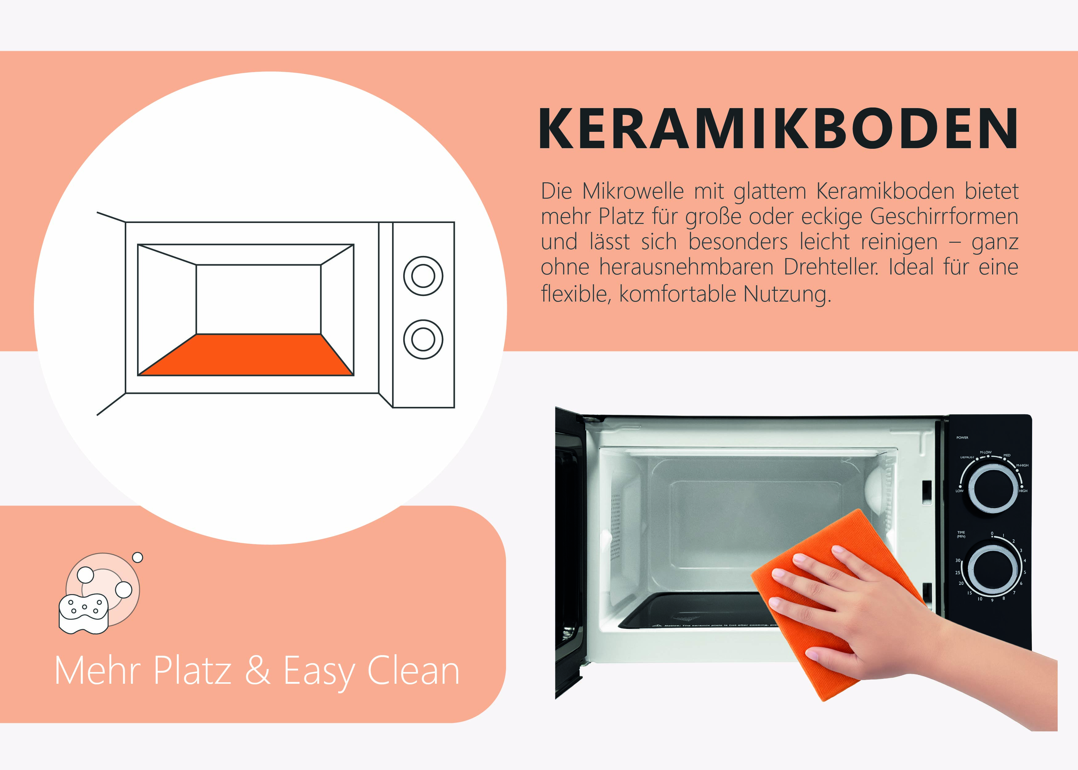 Mikrowelle mit Keramikboden 700 W
