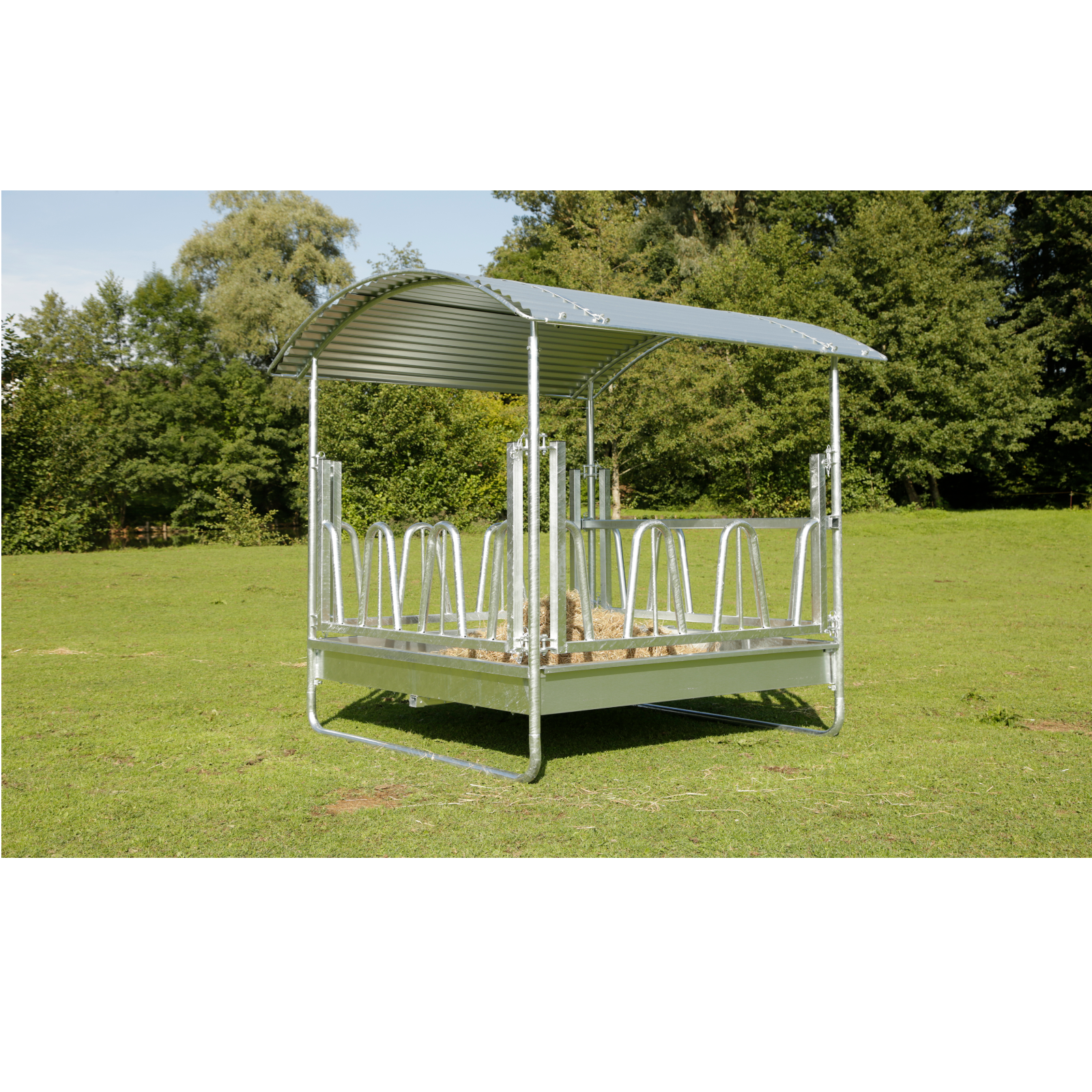 Viereckraufe mit Palisadenfressgitter