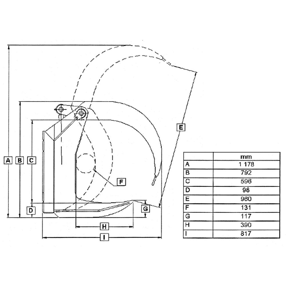 Frontpolterzange  3000 mit Hauer-B-Aufnahme