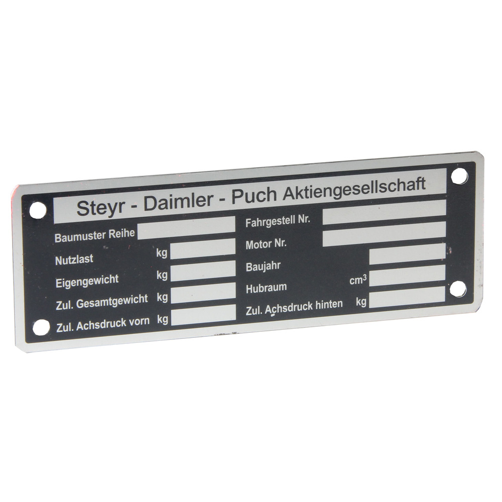 Typenschild zu Steyr