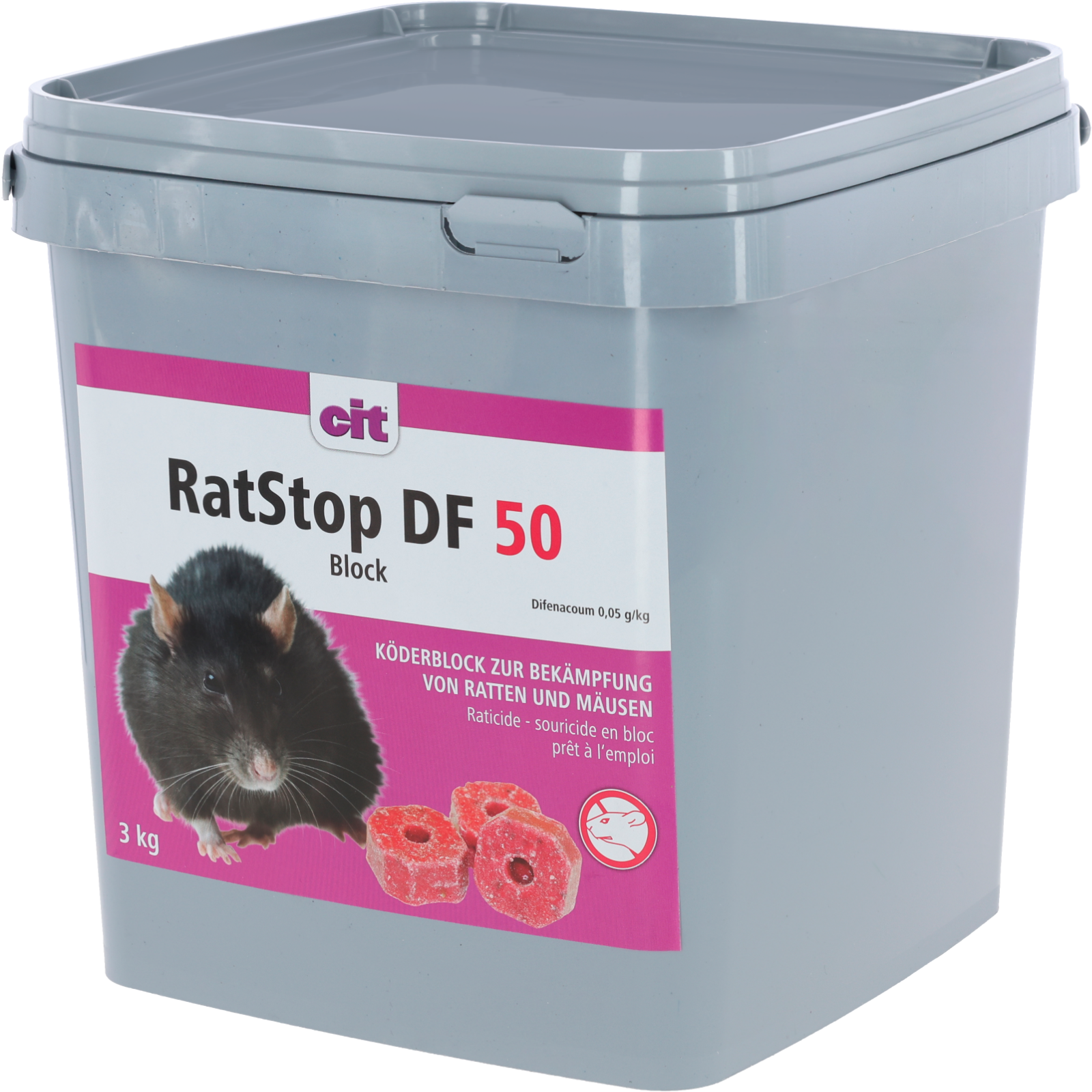 Rattenköder RatStop DF Block 50 3 kg*