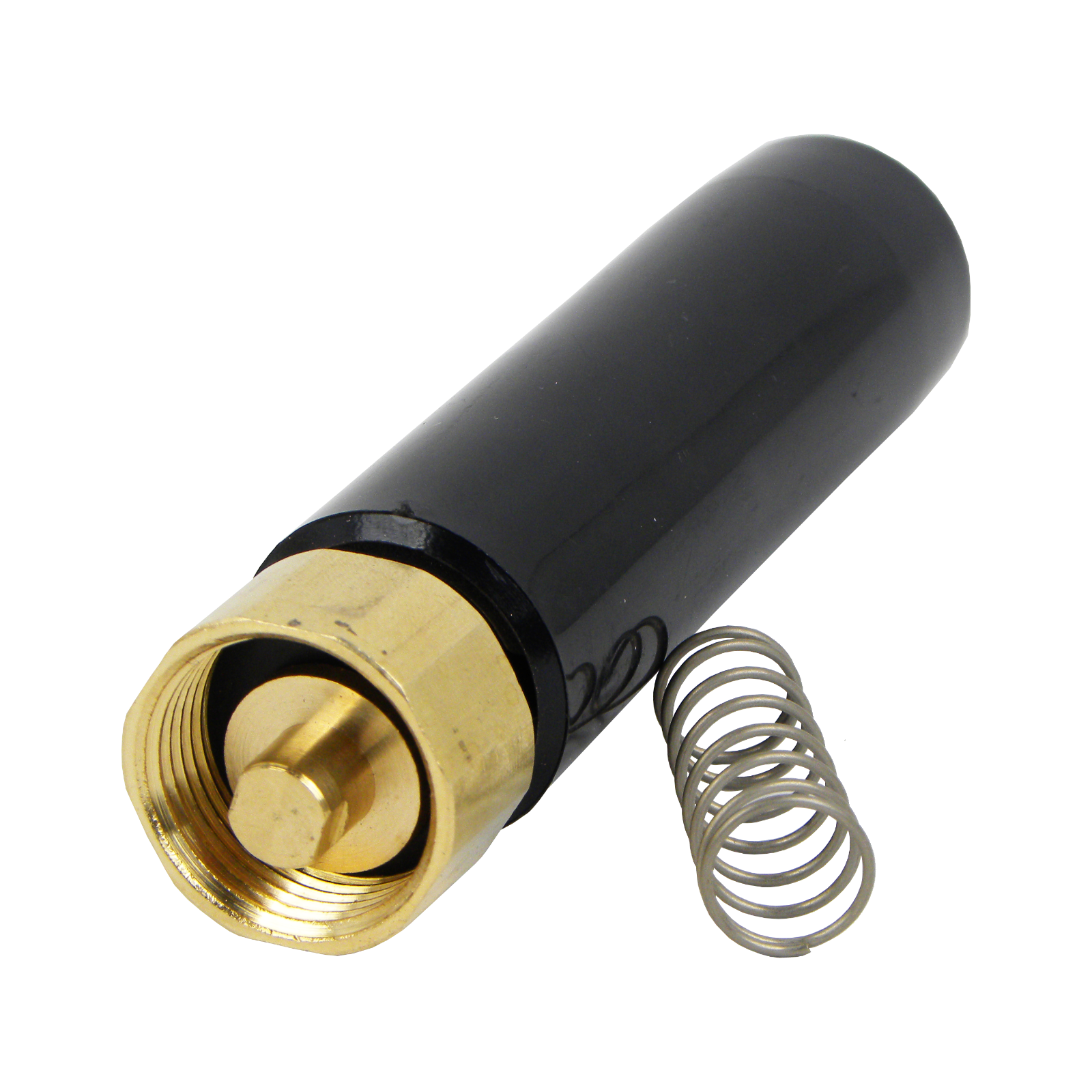 Pipe valve with spring