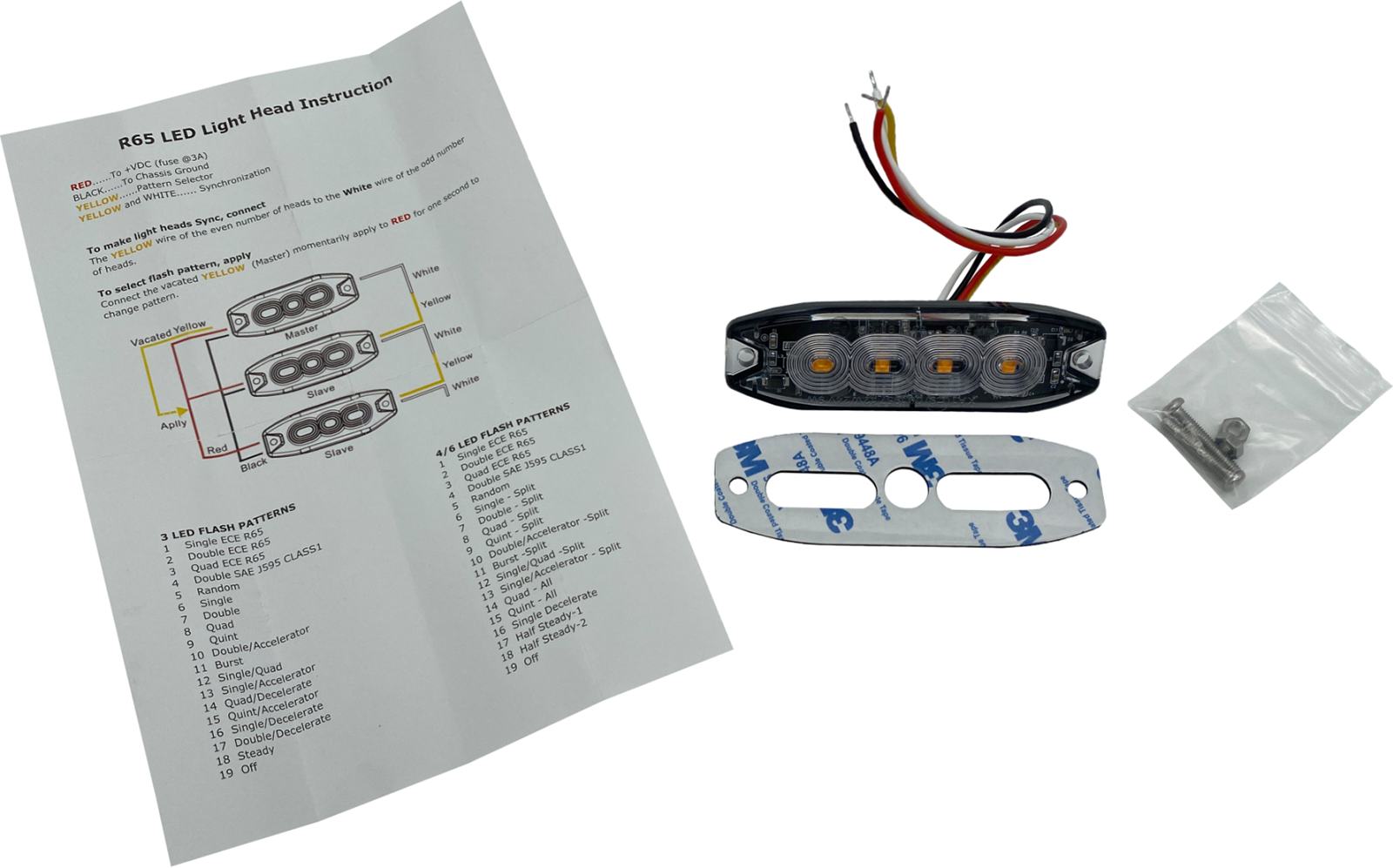 LED Blitzleuchte orange 4 LED's
