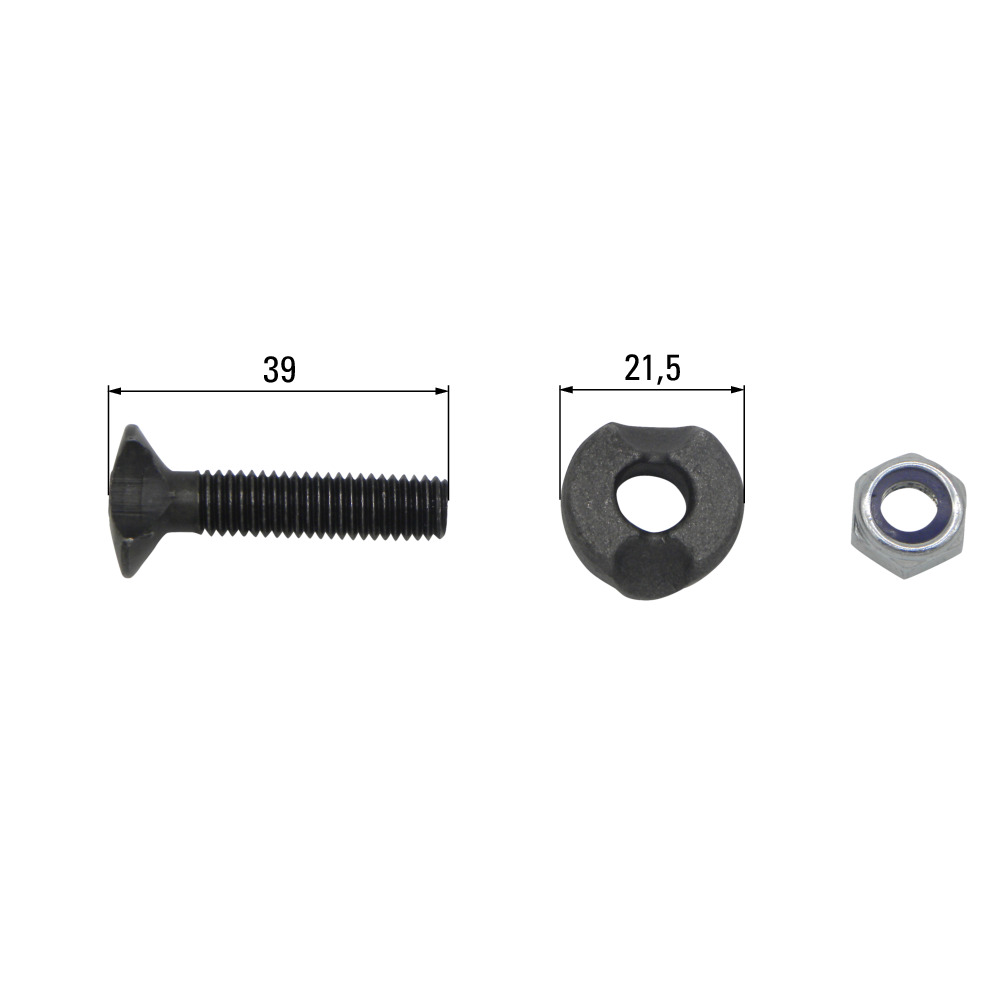 Steckschraubengarnitur M8x39 passend zu Kratzbodenkette 7x22, 8x24, 9,26x26, 10x26,5-FA8872