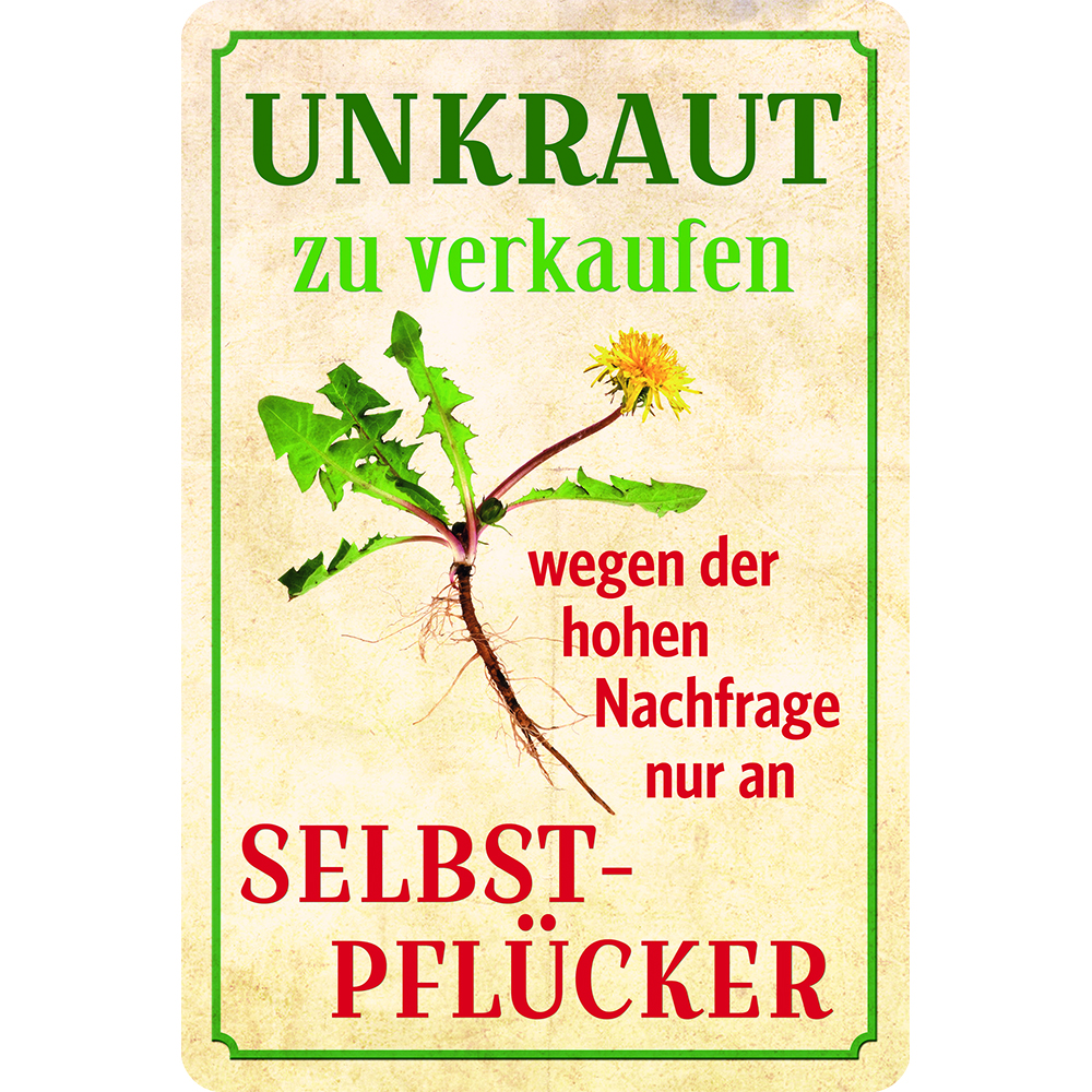 Blechschild 'Selbstpflücker'