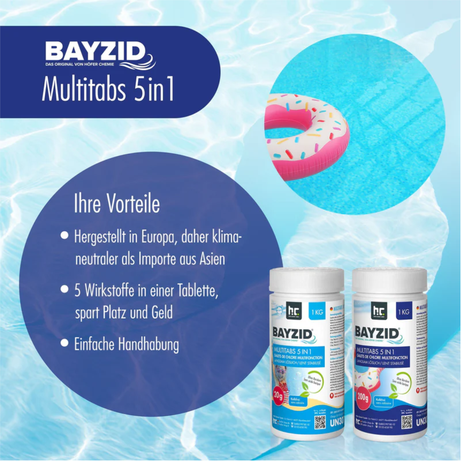 Multitabs 200g 1kg 5in1 für Pools