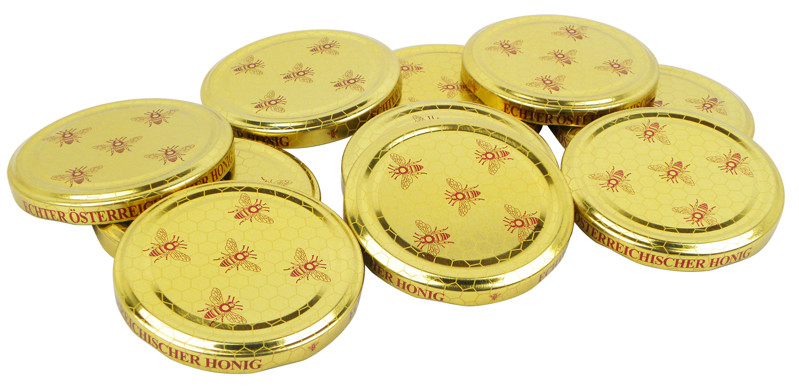 Schraubverschluss Wabe Gold 10 Stück Pkg.