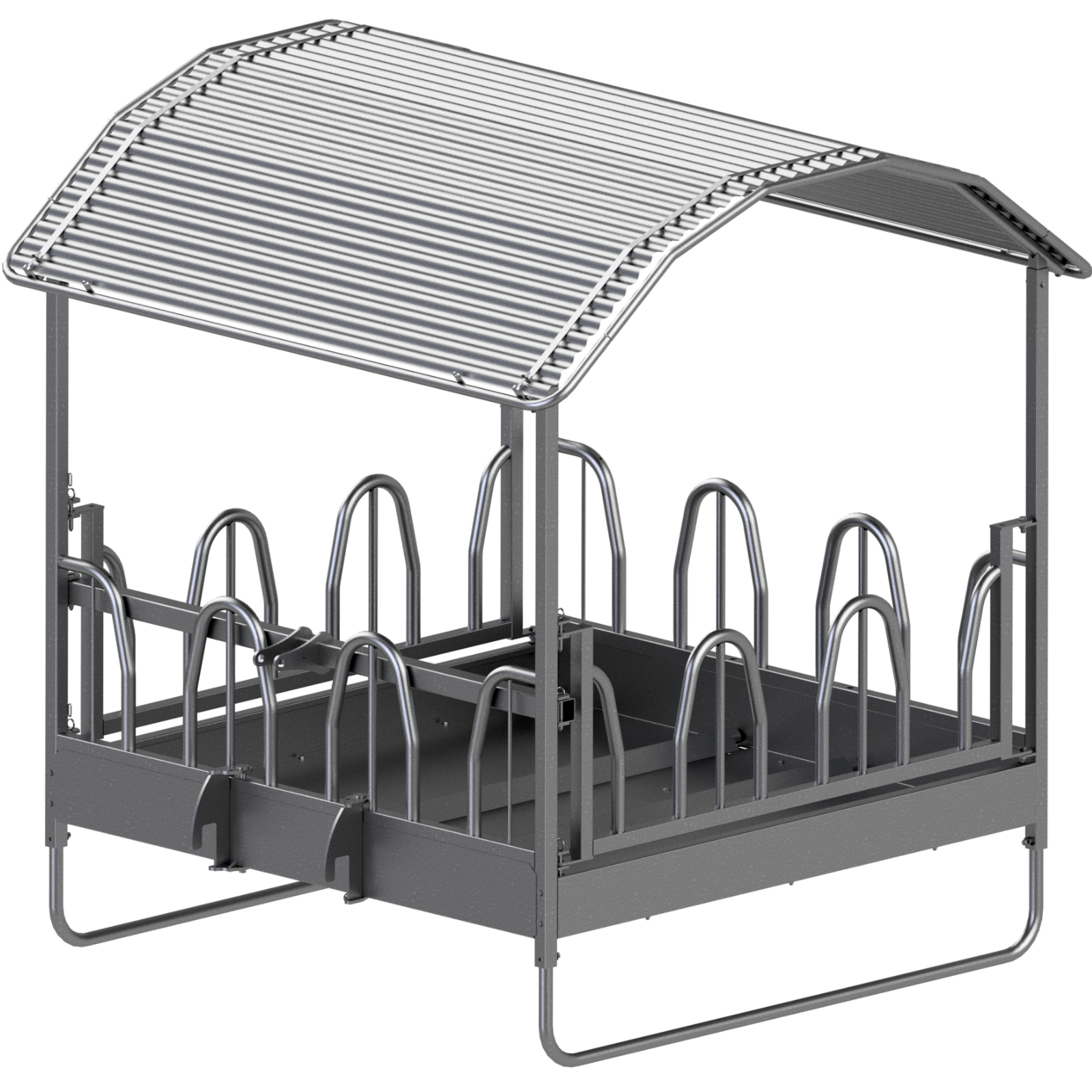 Viereckraufe mit Palisadenfressgitter