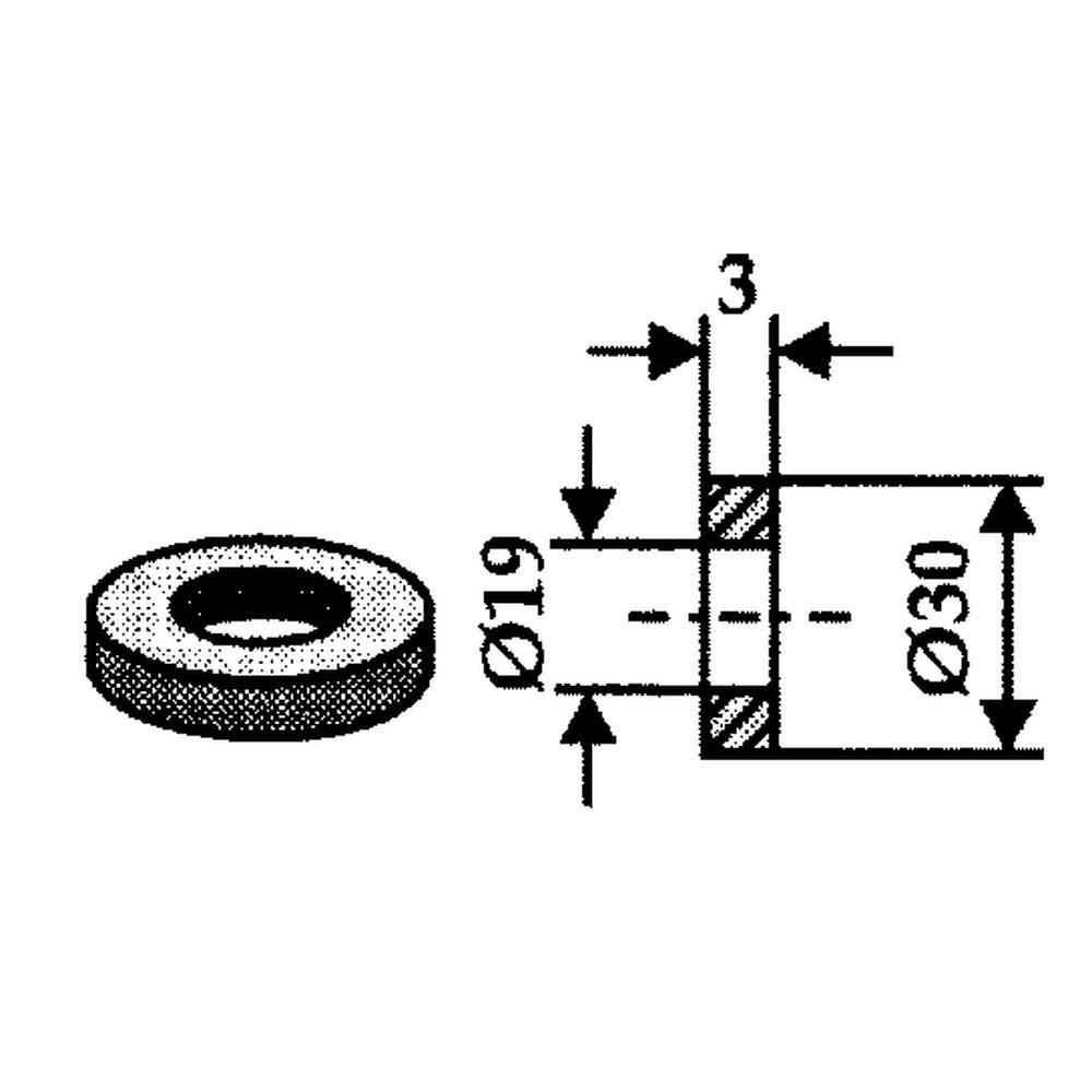 Distanzscheibe Ø 19x30x3 mm